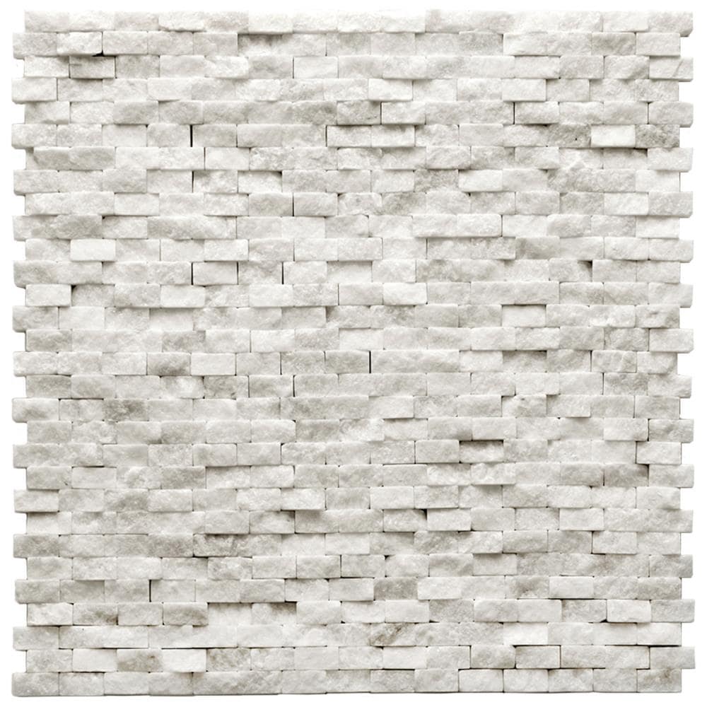 Solistone 4022 Modern 10-Pack Beaux 12-in x 12-in Cultured Natural Stone Marble Brick Wall Tile