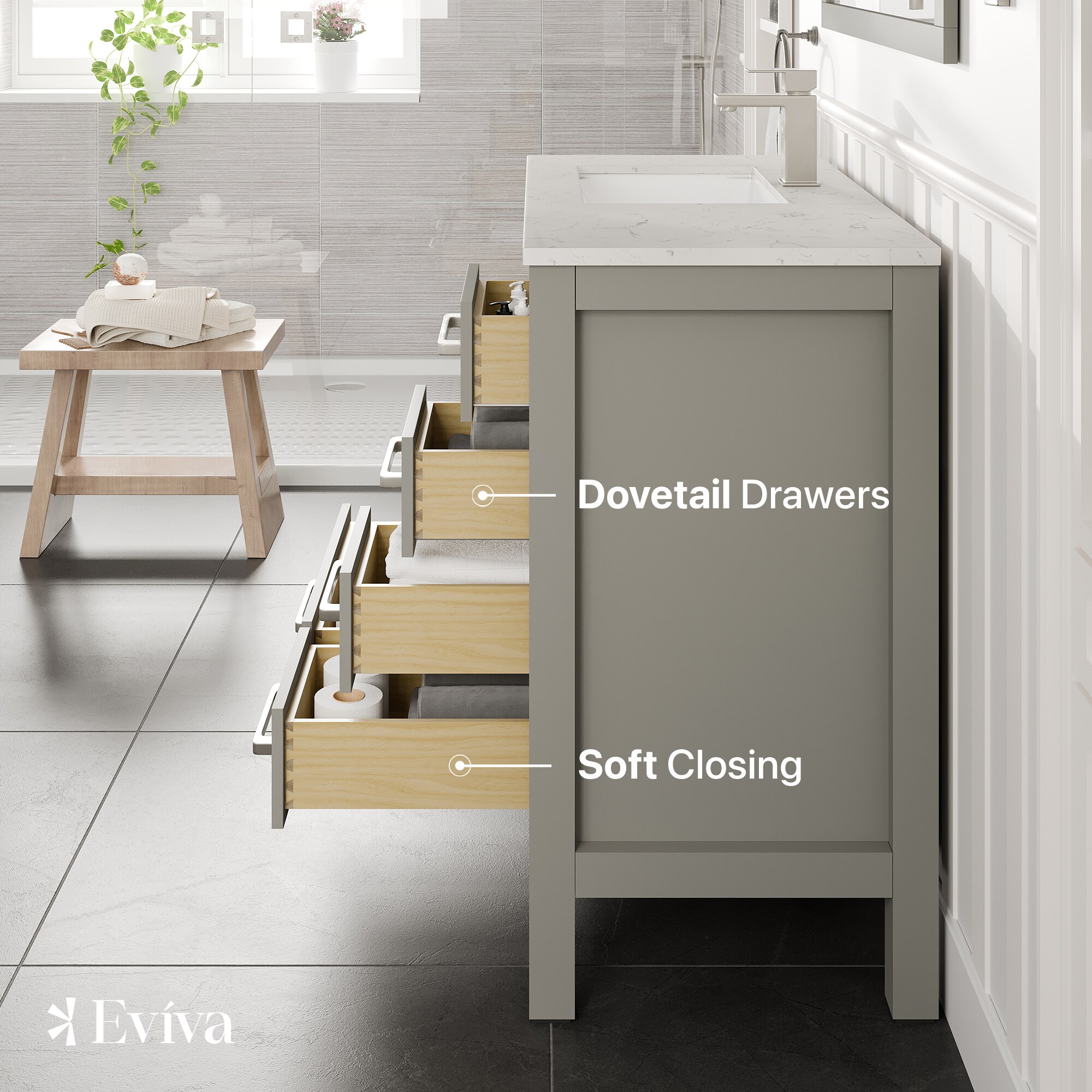Eviva TVN414-36X18GR-Q Bath-Vanity-Combo - View #5