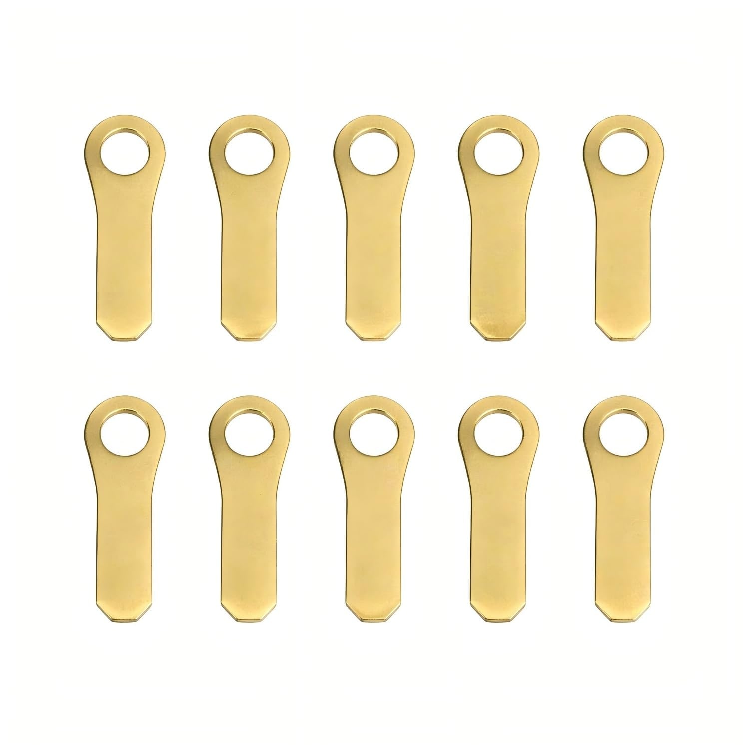 Etokfoks  5 Pairs Solid Brass Stained Glass Framing Hangers 1 13 in L x 0 25 in W Screw in for Metal Frames