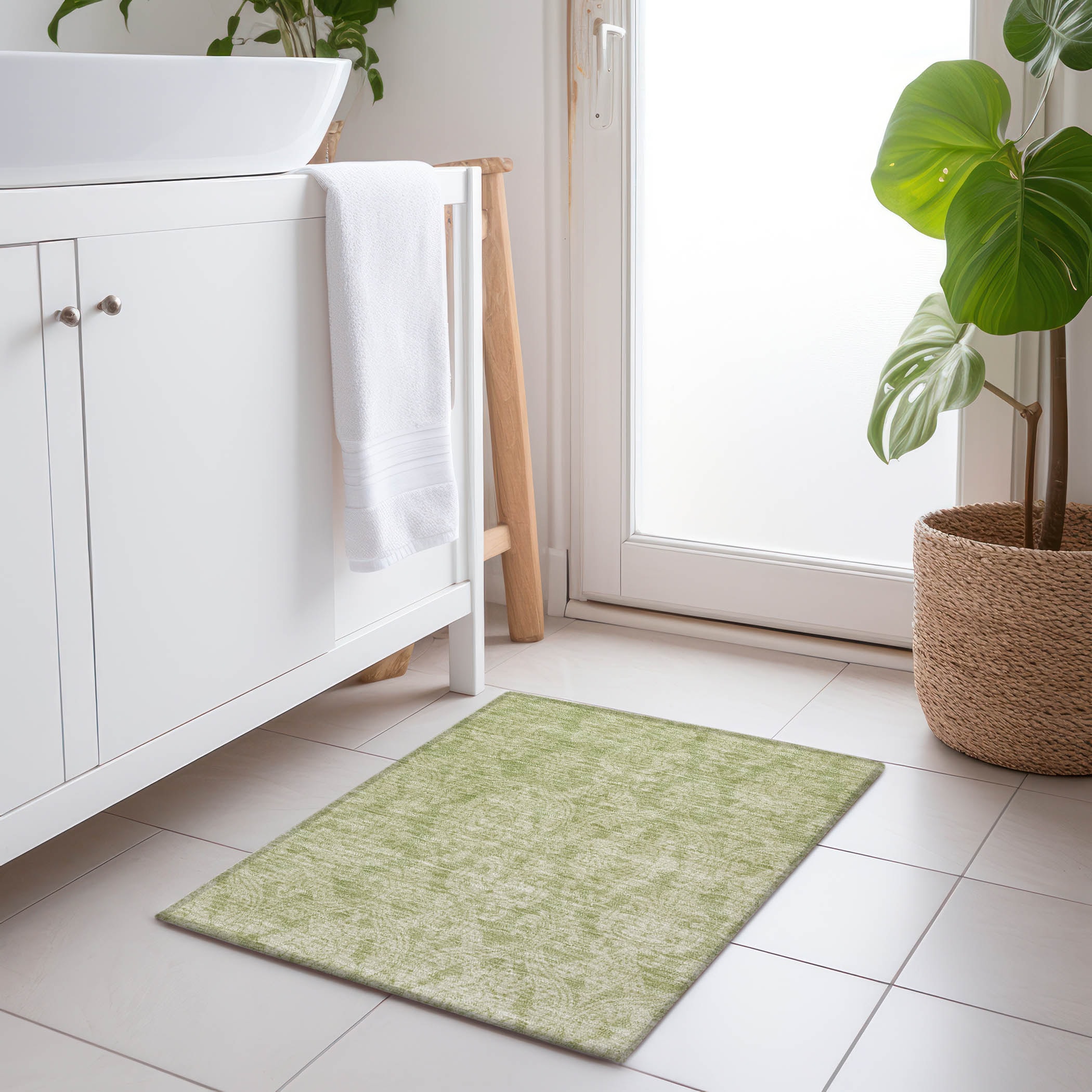 Addison Rugs ACN1659AL20X30 Chantille ACN1659AL 1 x 2 (ft) Loomed Aloe Rectangular Indoor/Outdoor Machine washable Pet Friendly Area rug