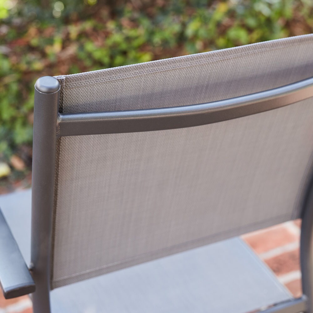 Naples 5-Piece Matte Black and Gray Aluminum Outdoor Dining Set
