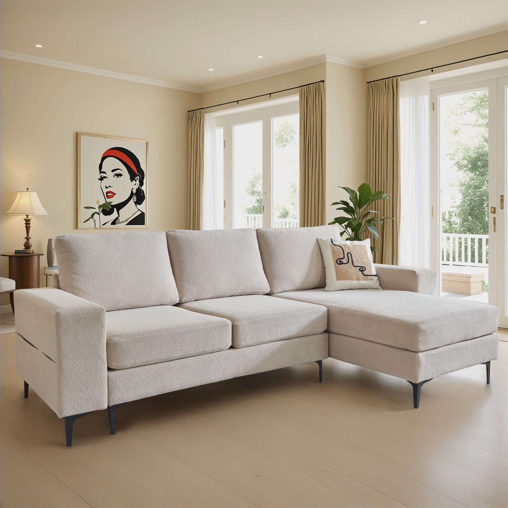 Caodoc L5-COCOR810-2 98-in Modern Camel Reclining Sofa
