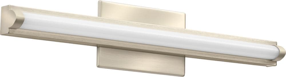 Contemporary 33'' Nickel Brushed Square LED Vanity Light