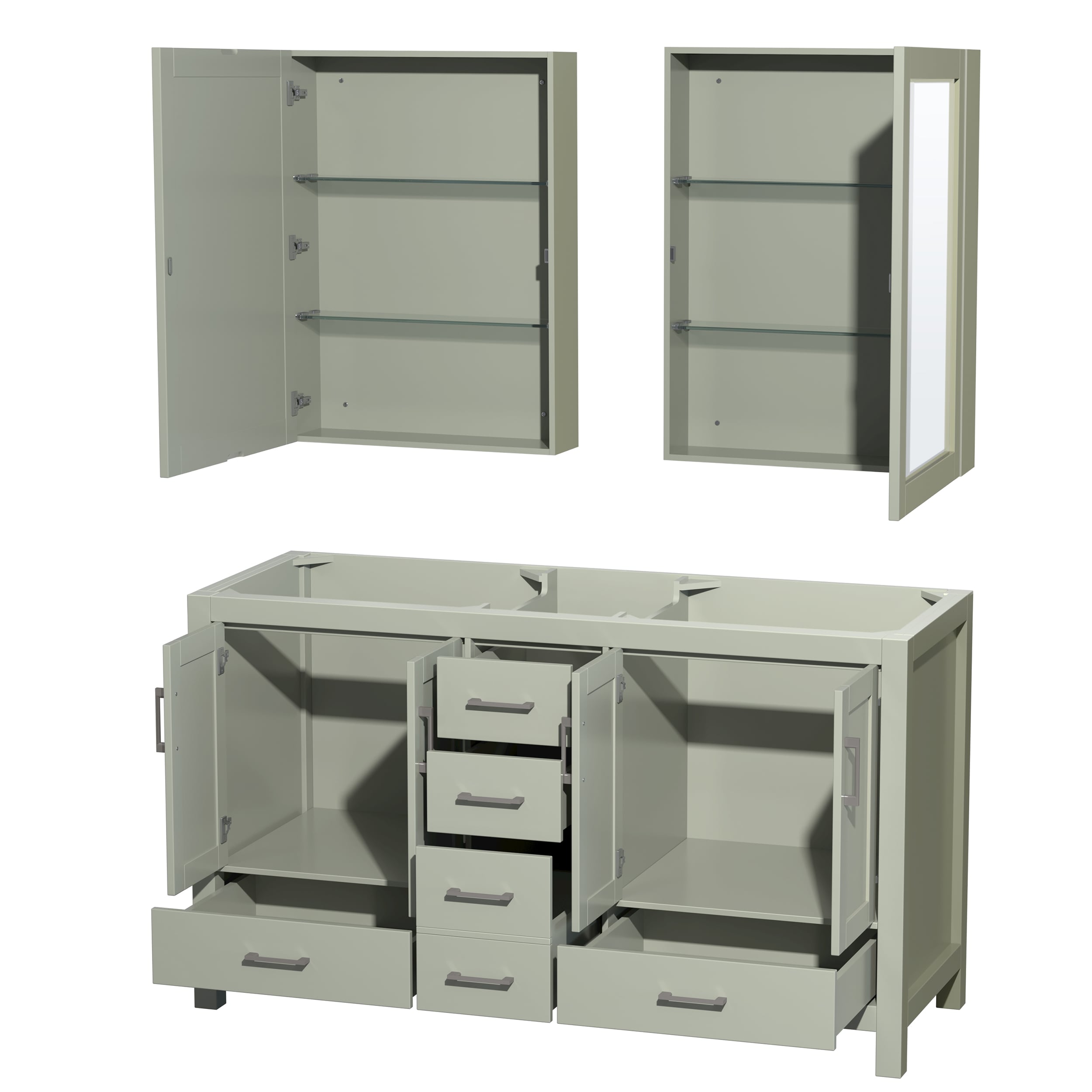 Wyndham Collection WCS141460DLGCXSXXMED vanities - View #2