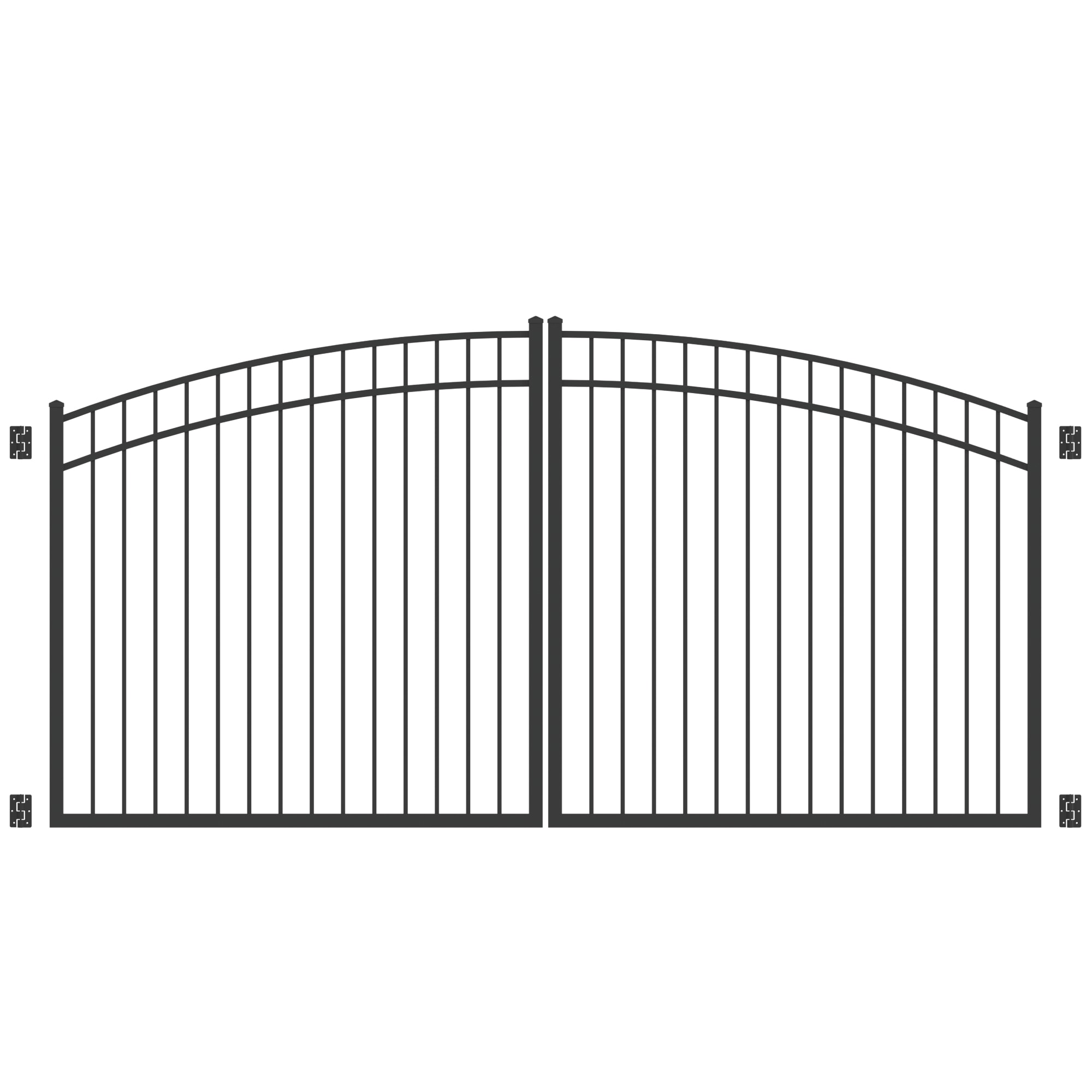 Freedom 73016108 11.75-Feet x 5.04-Feet Black Aluminum Driveway Gate