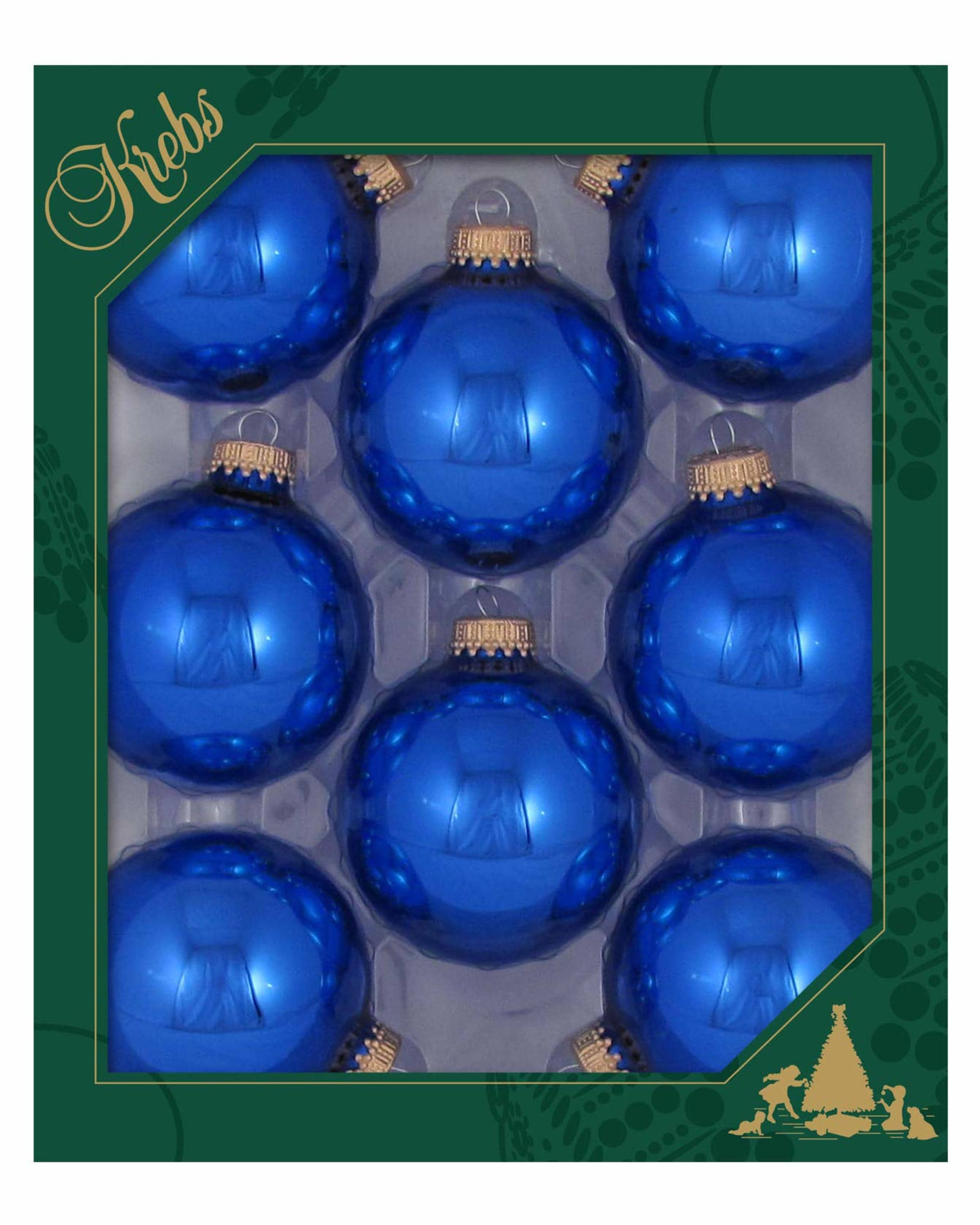 Krebs KBX70057 8 -Pack Blue Standard Indoor Ornament set