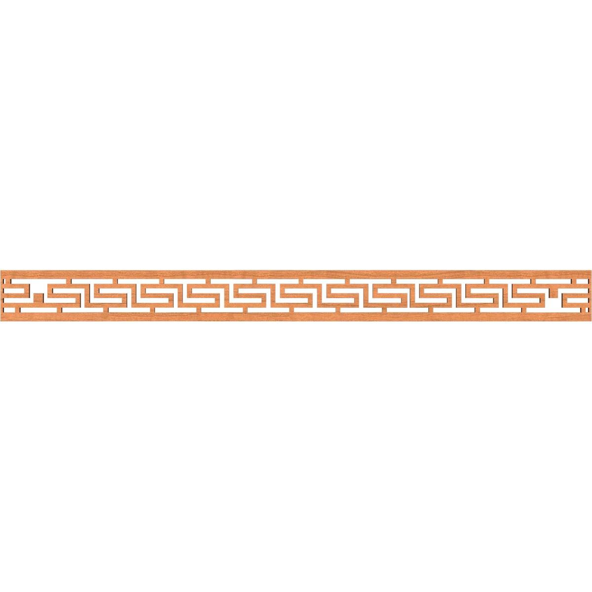 Ekena Millwork MLDA04X46TULCH Tulum Fretwork Flat Trim 4-in x 3.87-ft Cherry Brown Unfinished 2156254 Pierced Wall Panel Moulding