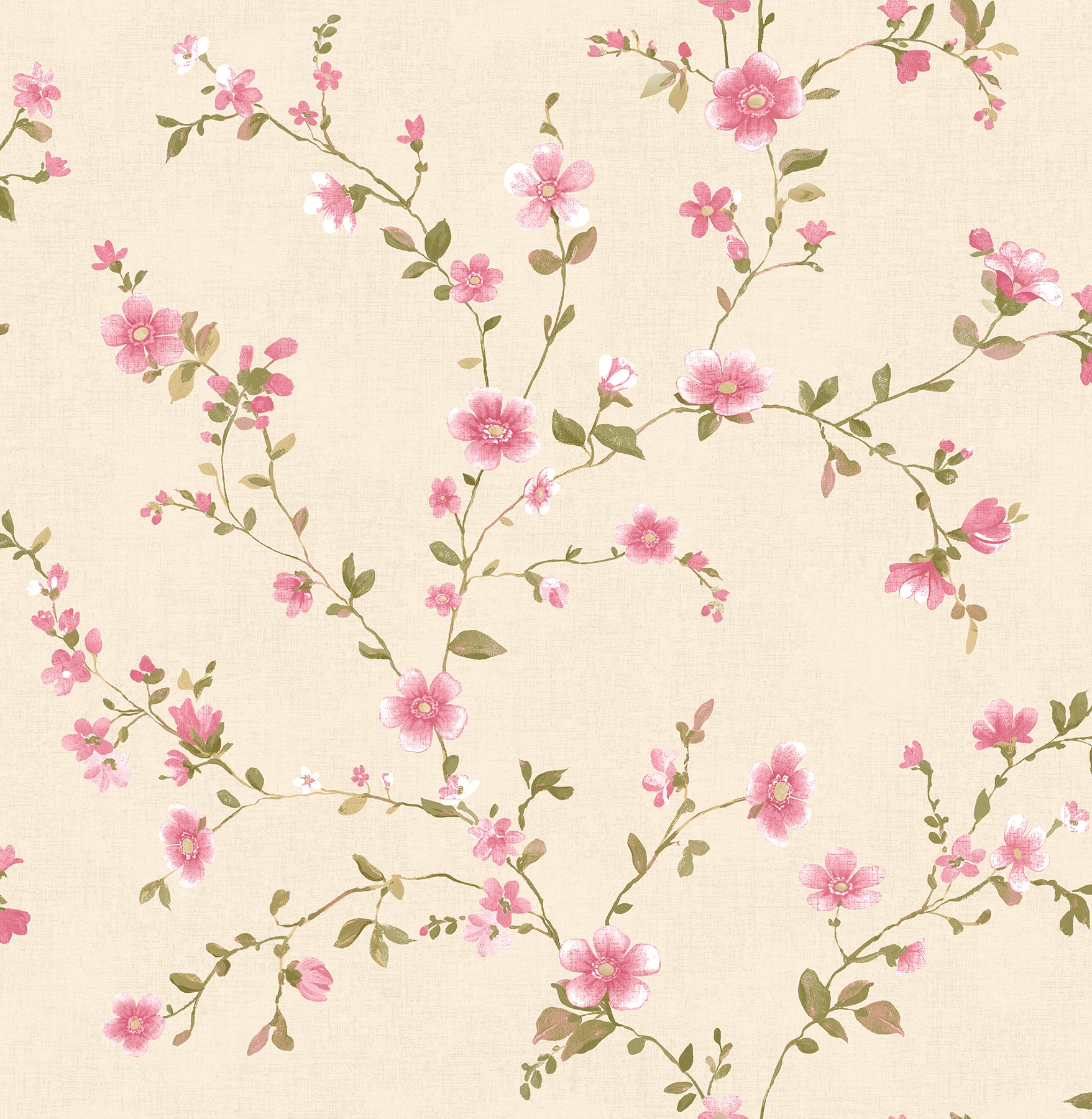 A-Street Prints 2657-22249 Ami 56.0-Sq. Feet Pink Non-woven Floral Unpasted Wallpaper