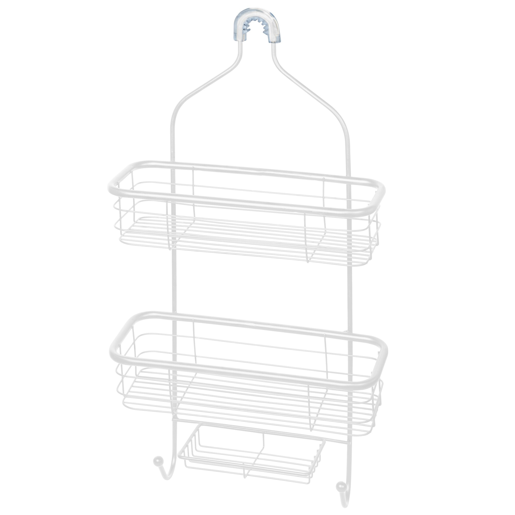 Moorefield SC422MWT Matte White Stainless steel 3 -Shelf Over the showerhead Hanging shower caddy 11.5-in x 4.5-in x 23.5-in