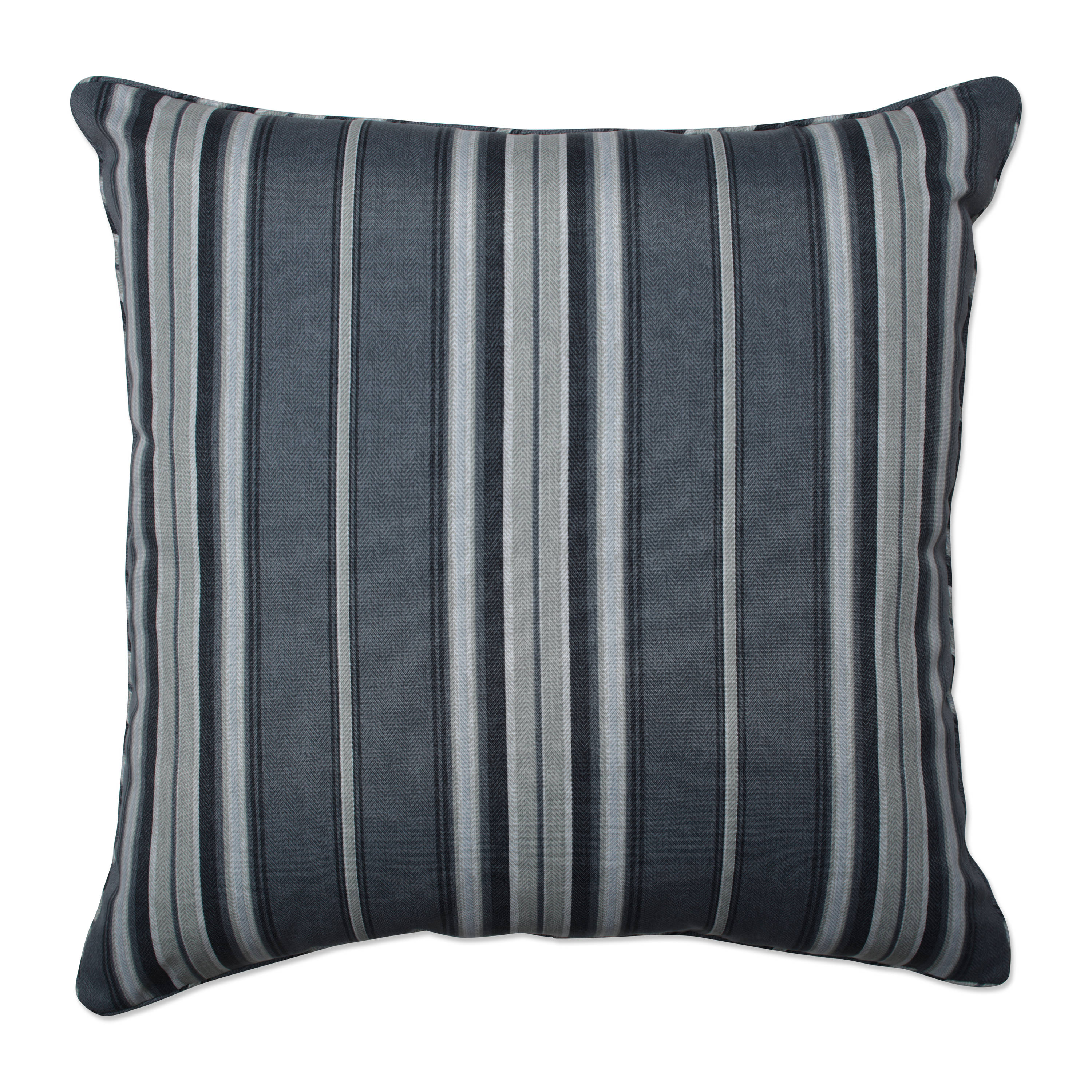Pillow Perfect 684352 Outdoor/Indoor Terrace Noir 25-inch Floor Pillow Graphic Print Grey Square Throw Pillow