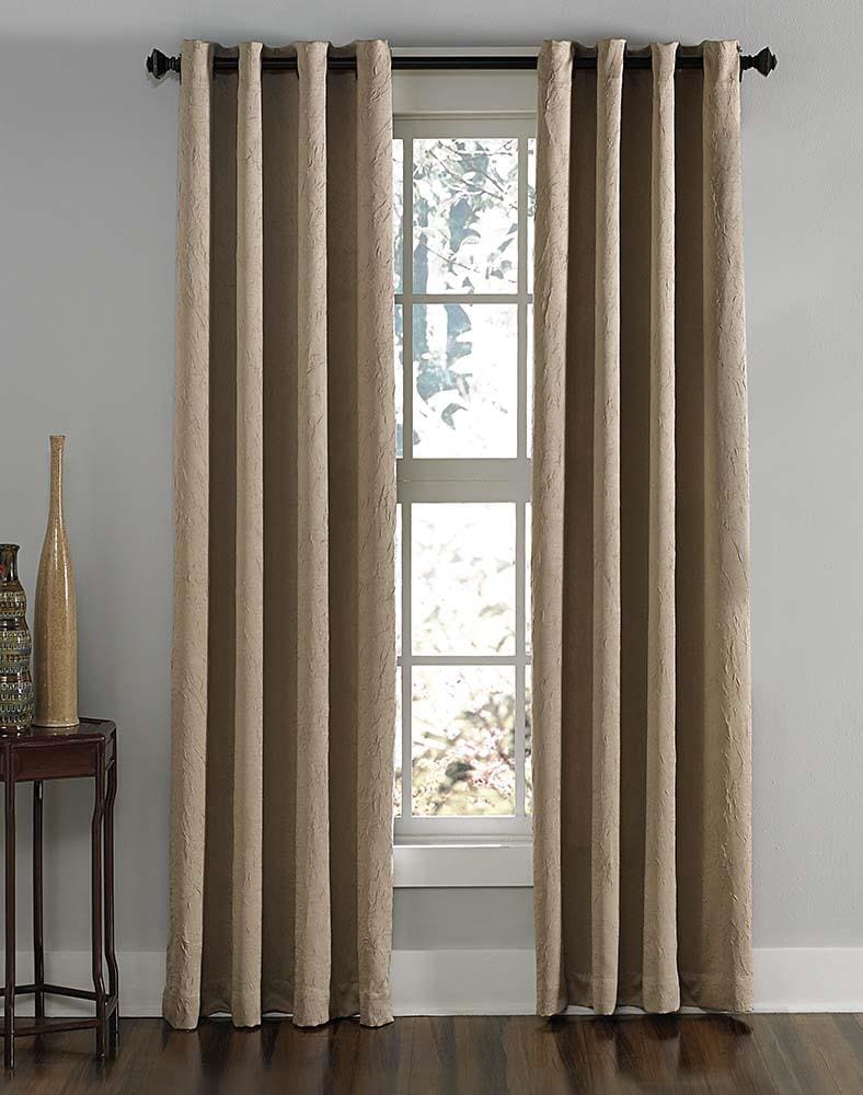 Single CHF Grommet Taupe in 144-in the Panel Darkening at Curtains Curtain & Drapes Room department