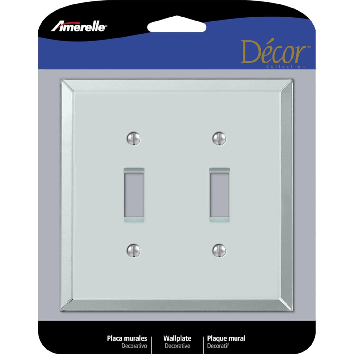 Amerelle Mirror Clear 2 gang Acrylic Toggle Wall Plate 1 pk #66TT