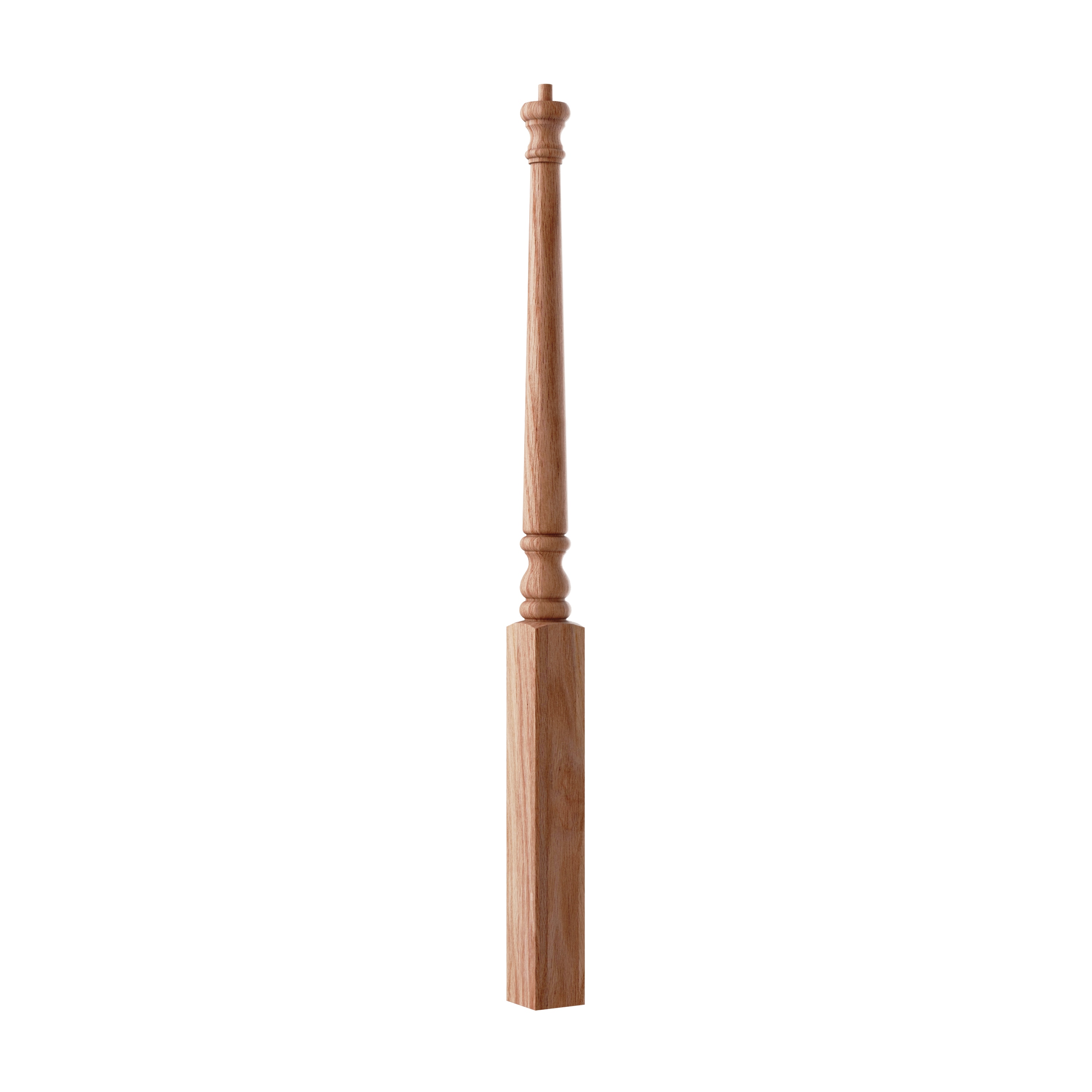 Crown Heritage 4414014 Colonial 3-in x 48-in Unfinished Red oak Universal Stair Newel Post