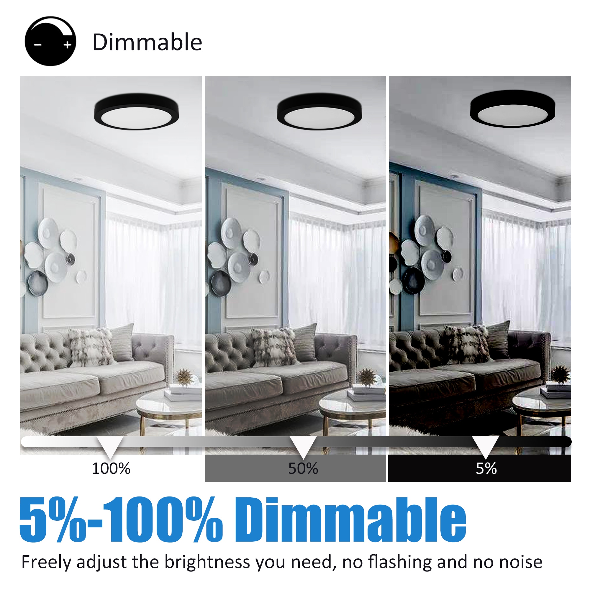 Lucere FM501015D-840BK flushmounts - View #3