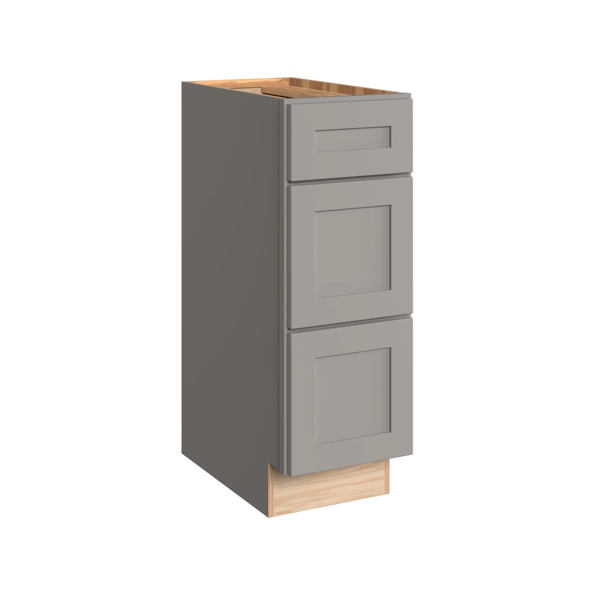 KraftMaid Momentum VBD122134.3G81 Deveron 12-in Pebble Grey Bathroom Vanity Base Cabinet without Top