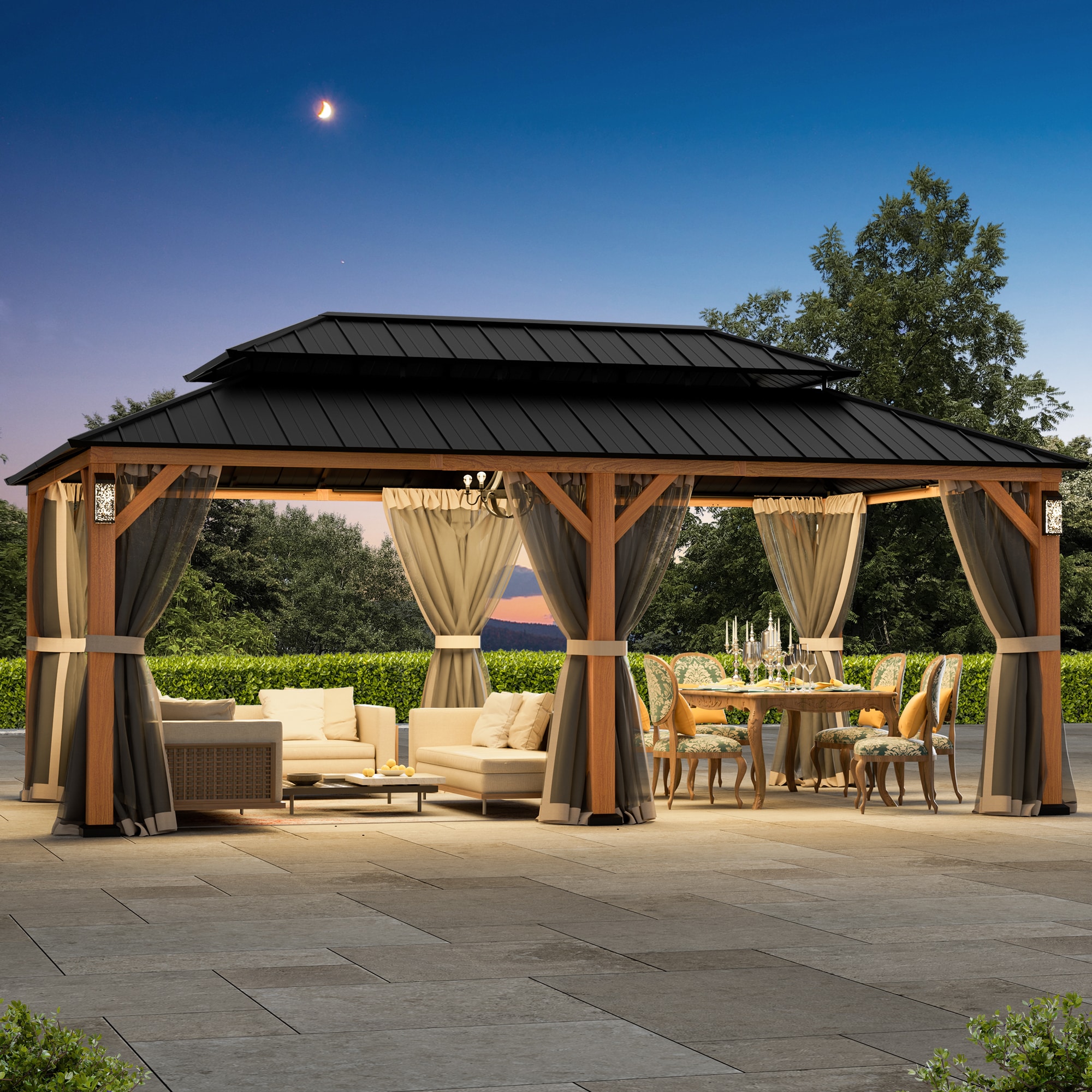ELEVATE OUTDOORS IG10600148-1220-WLY Wood-Resin-Gazebos - View #2
