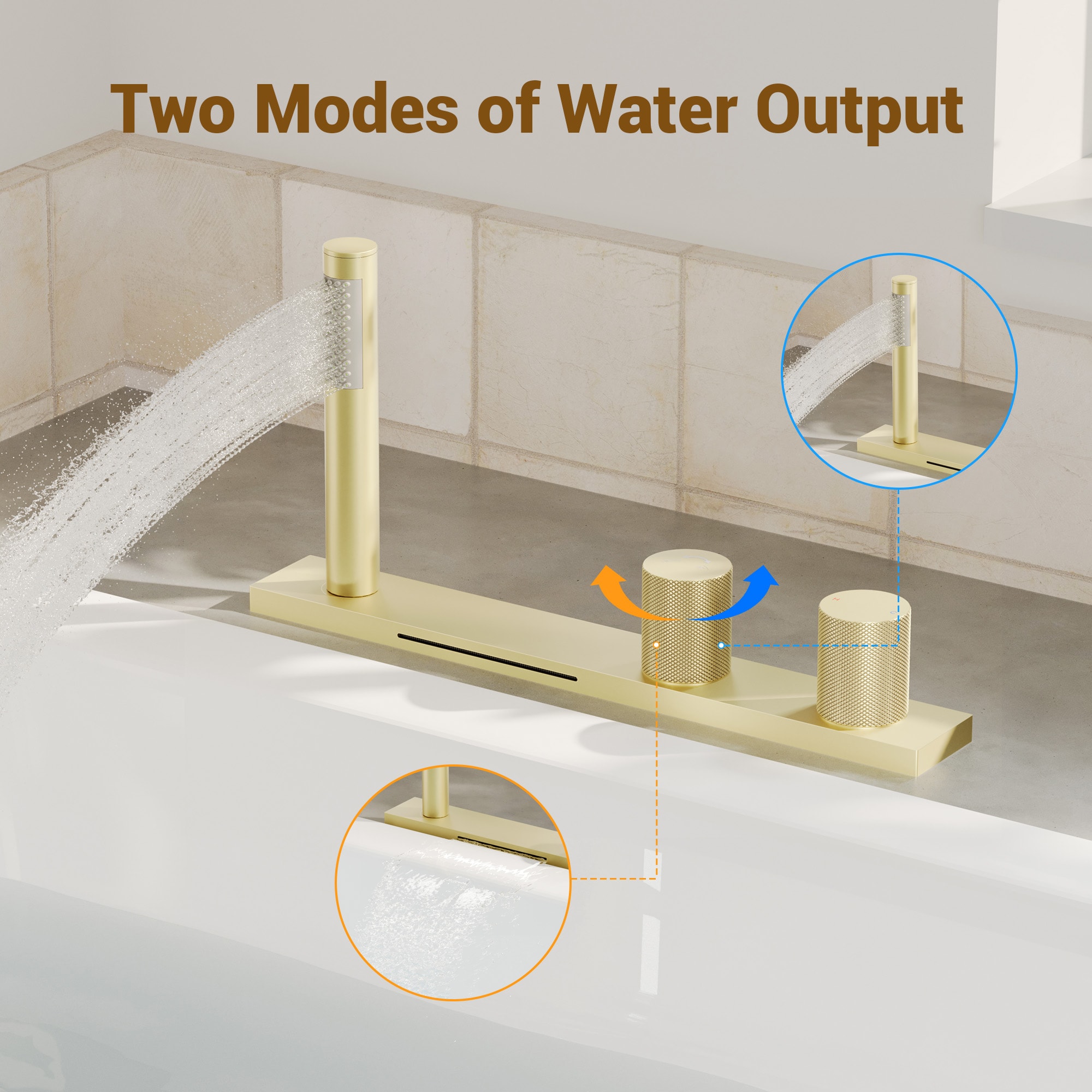 CASAINC TC05-ORB Roman-Tub-Faucets - View #6