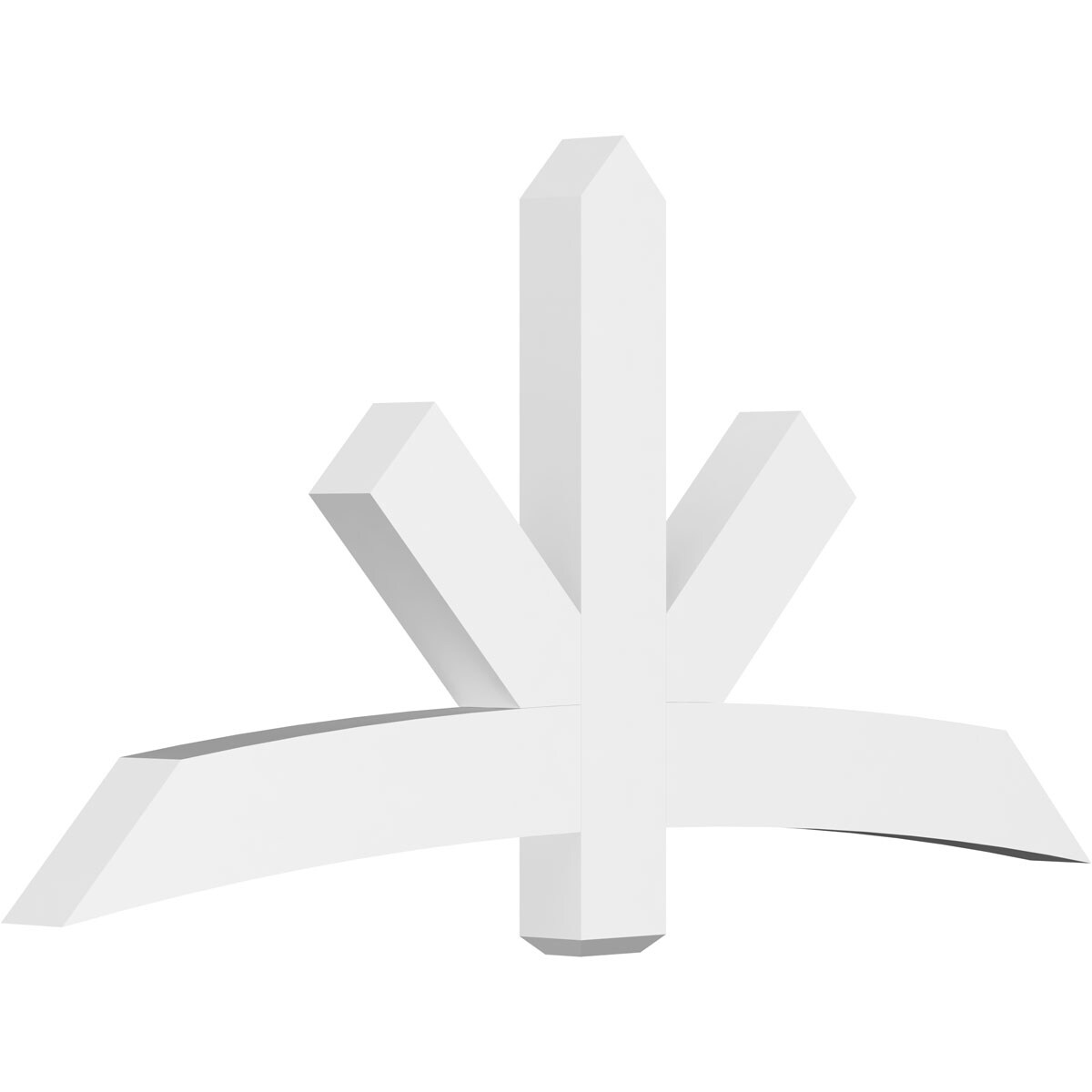 Ekena Millwork GBP072X36X0406ALB00 Alberta White PVC Gable bracket