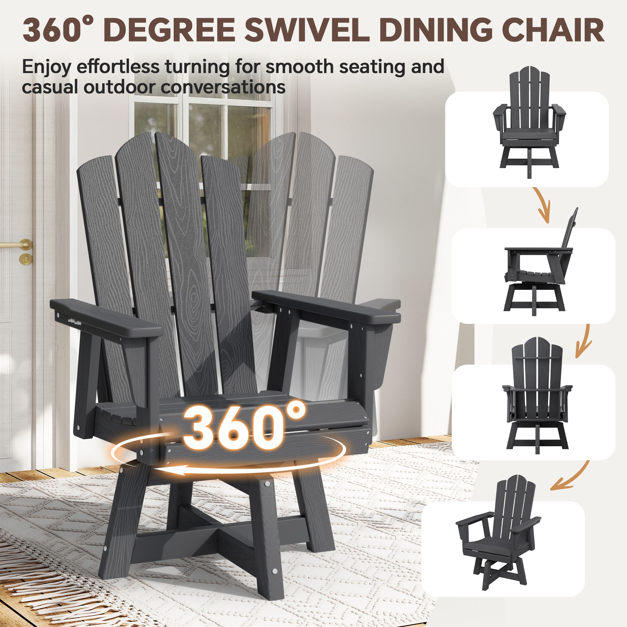 JEAREY HQY-PS-GY Patio-Chairs - View #2