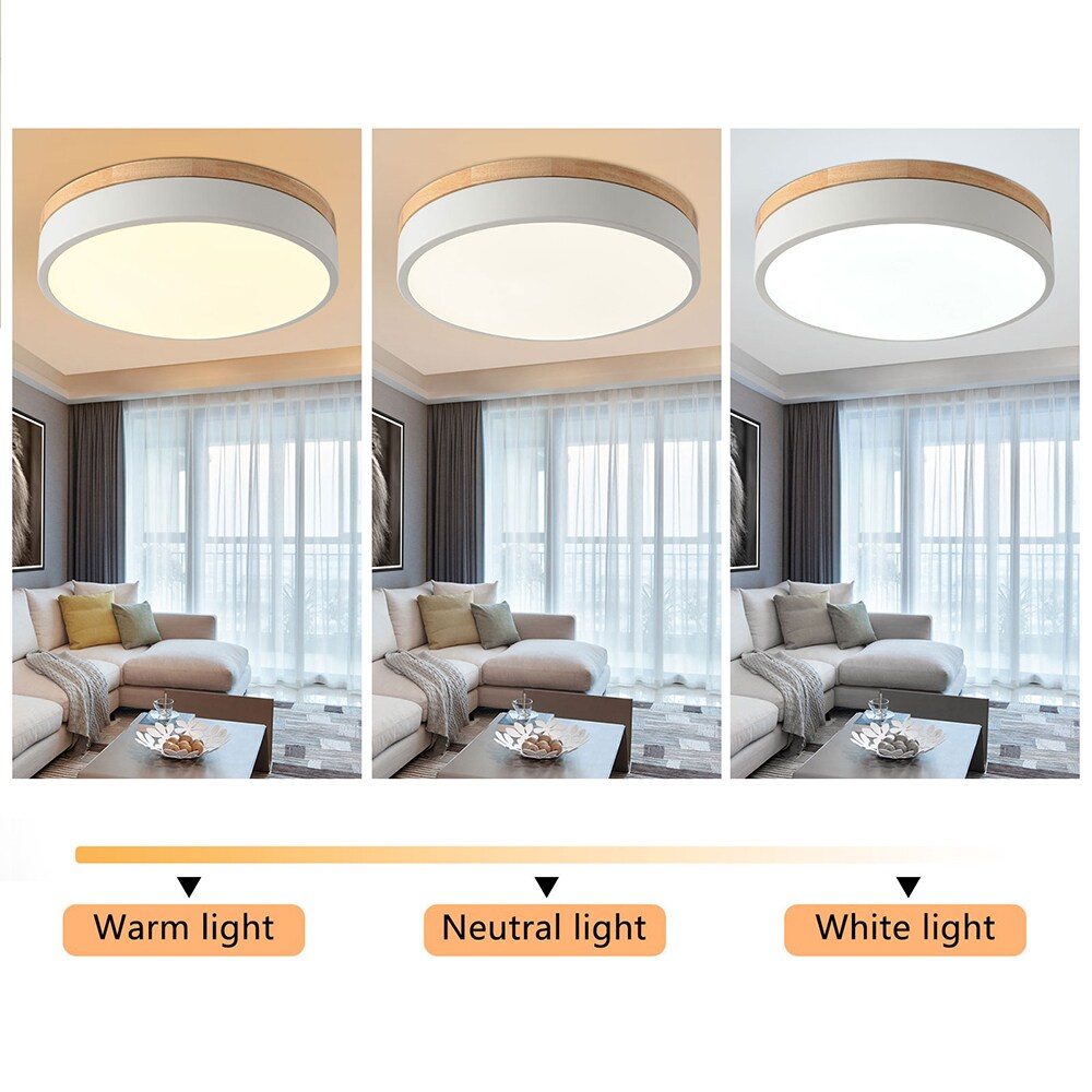 Oukaning 1-Light Brushed White LED Flush Mount Light in the Flush Mount ...