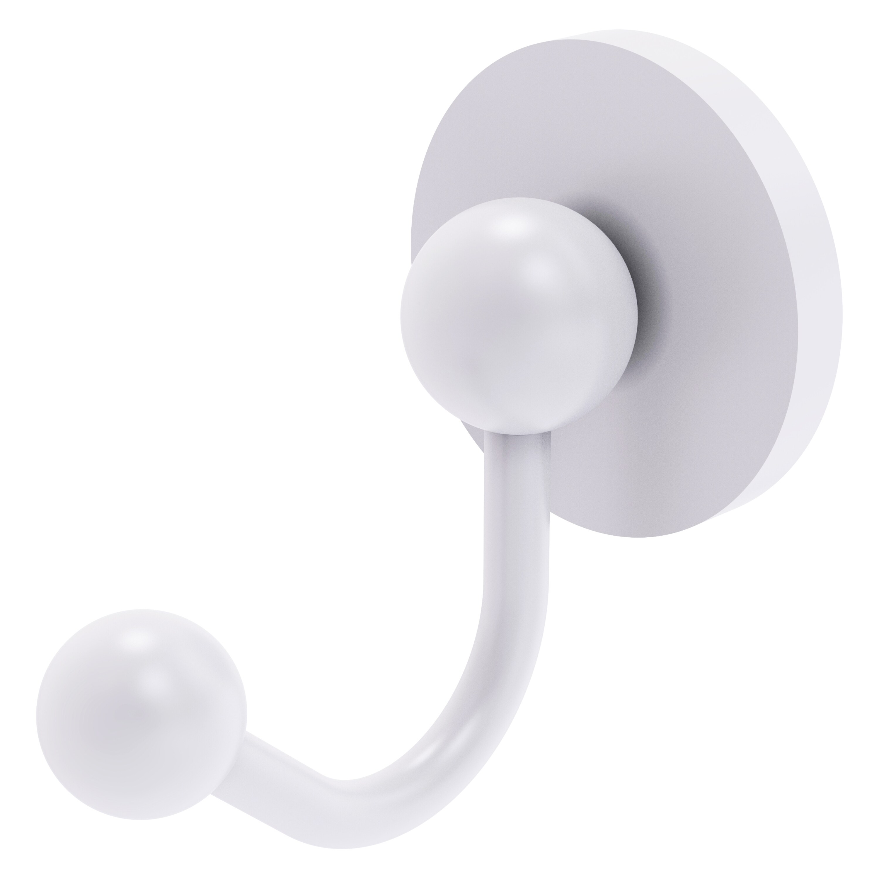 Allied Brass P1020-WHM Prestige Skyline Matte White Single -Hook Wall mount Towel Hook