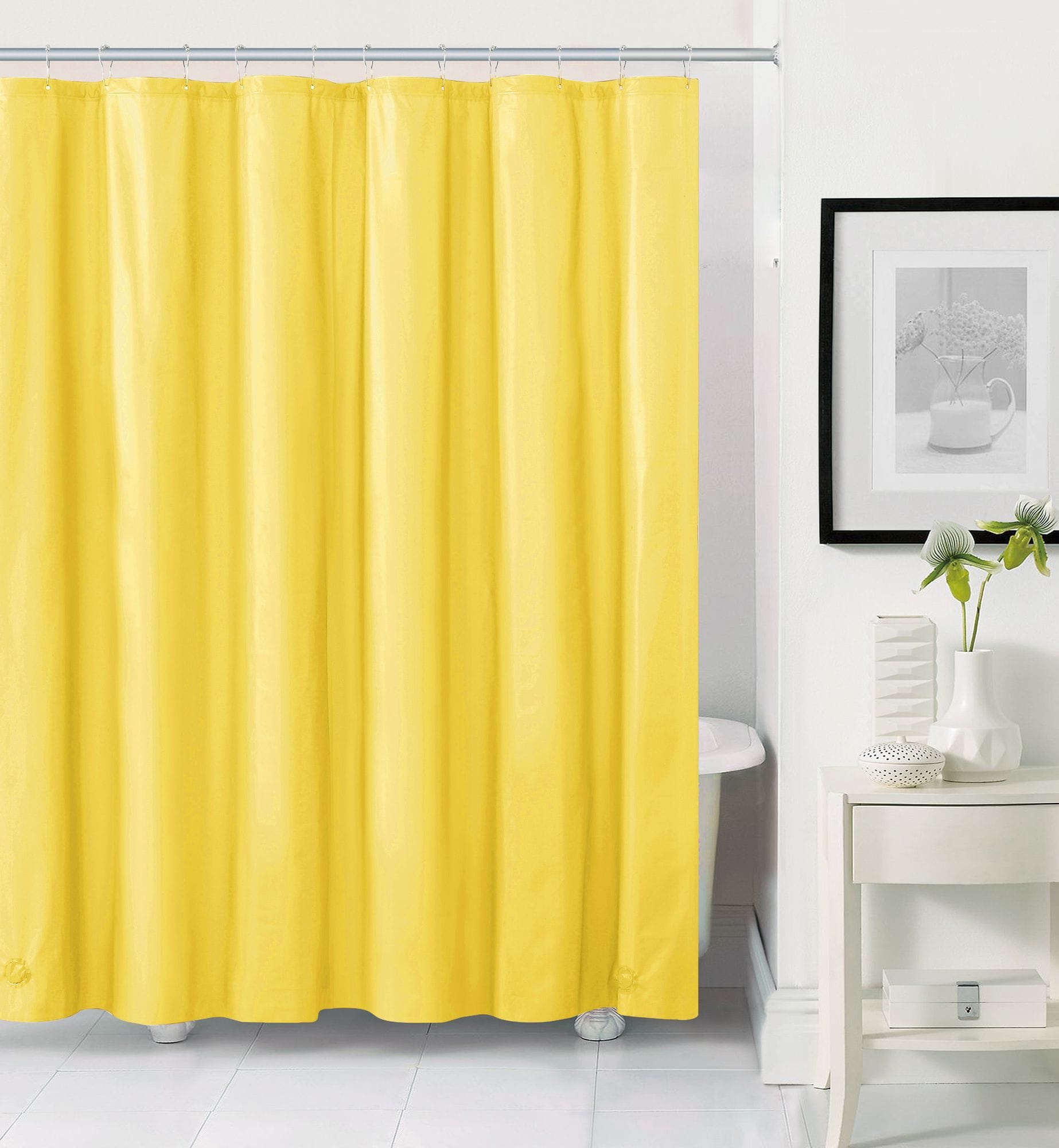 KATE AURORA 3 Pack Non-Toxic Chlorine Free PEVA Lightweight Vinyl Shower Curtain Liner #RT-LINER-3PK-YLW