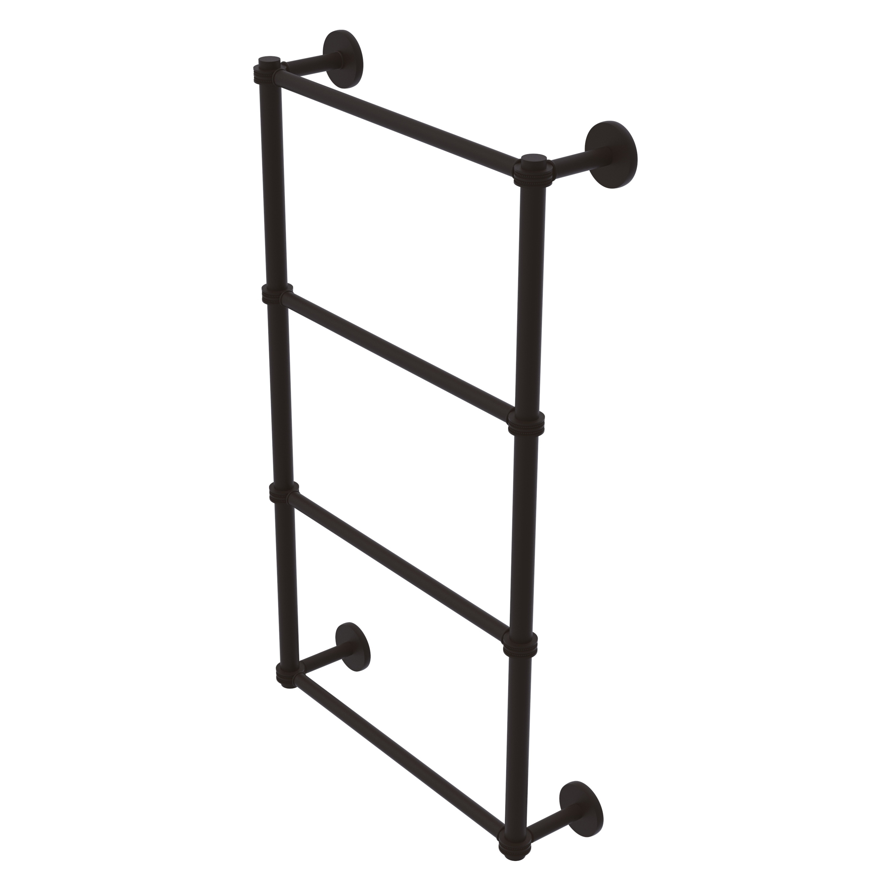 Allied Brass P1000-28D-24-ORB Prestige Skyline 24-in double Oil-rubbed bronze Wall mount 4-tier Towel Bar