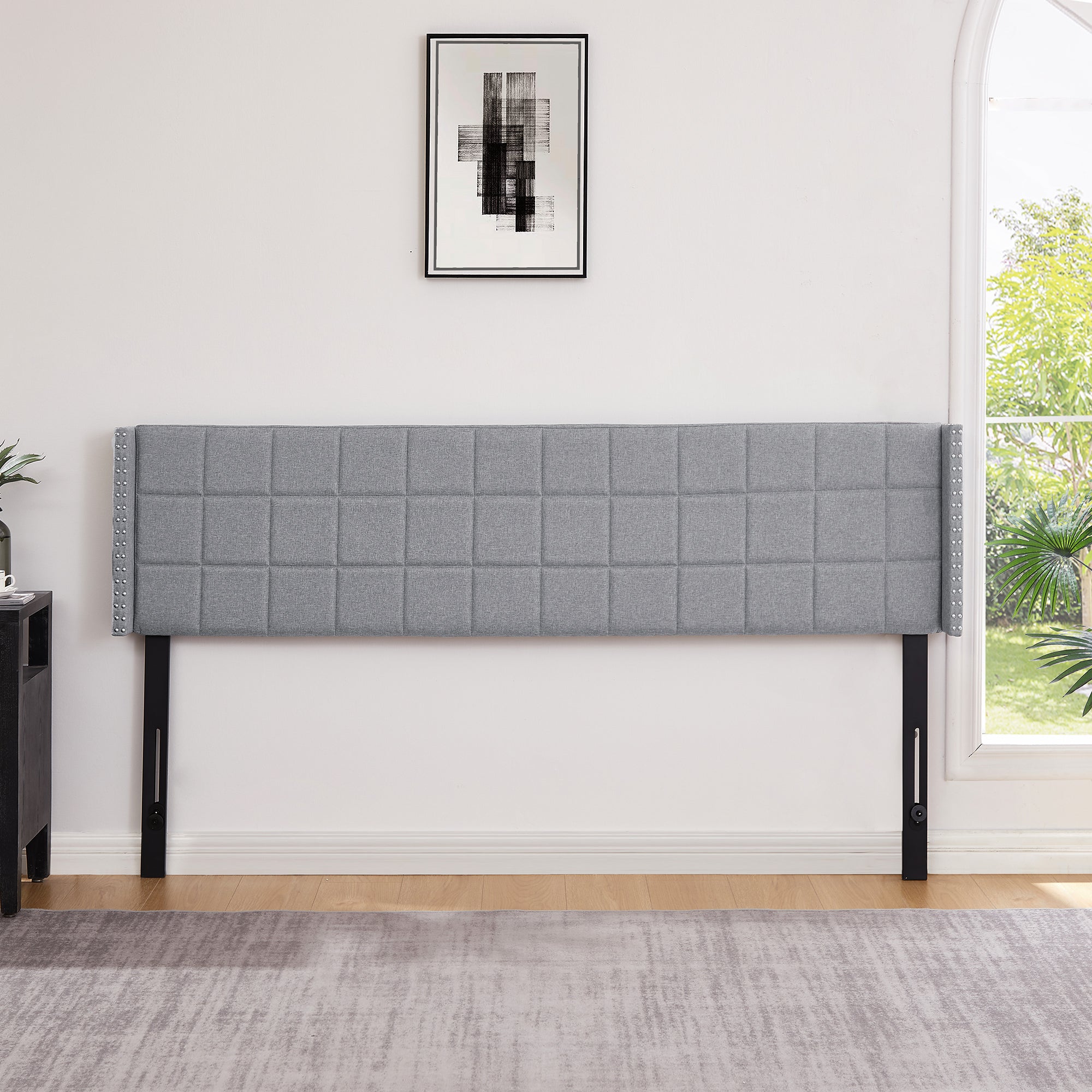 Vecelo LOE-HK01-LGRY Upholstered-Headboards - View #2