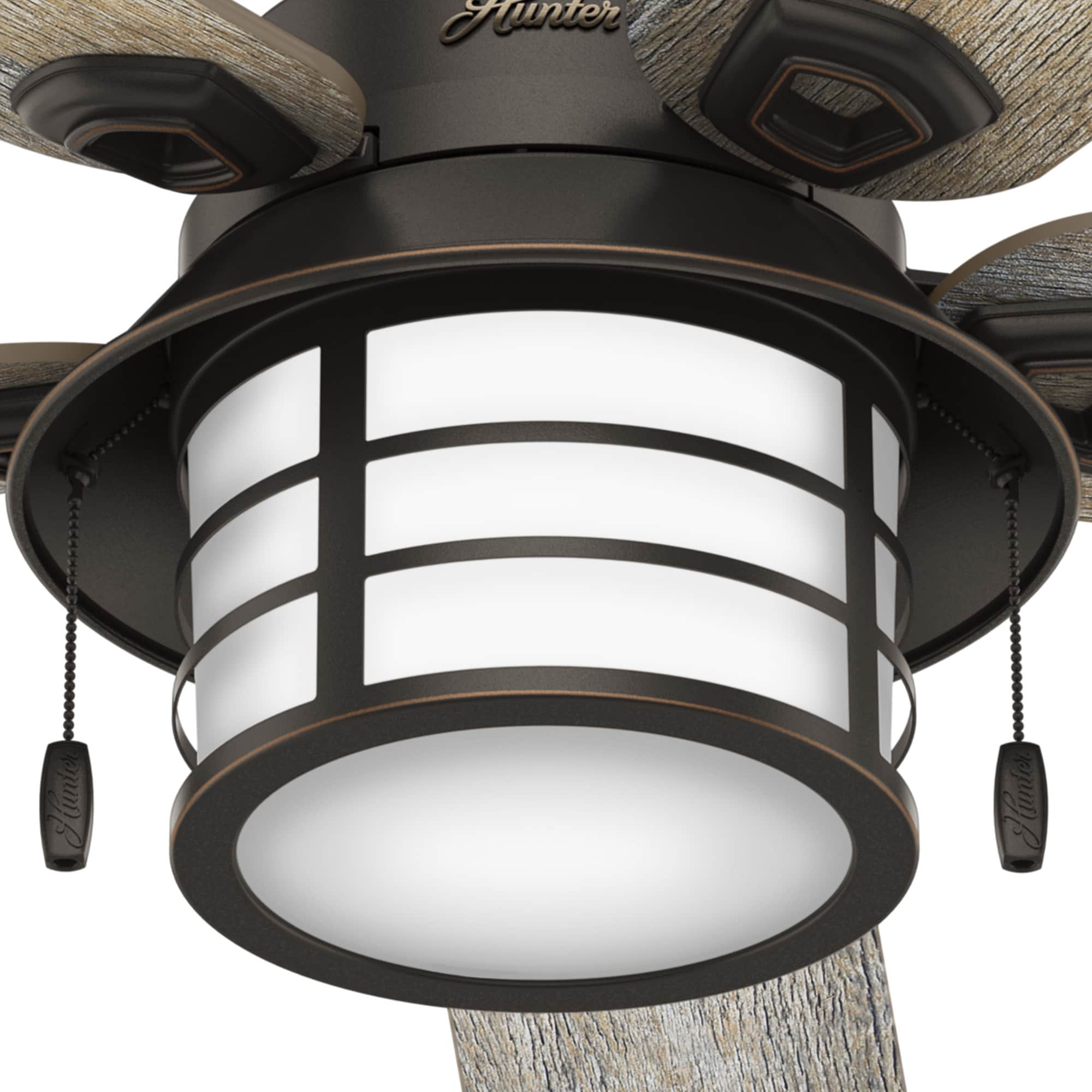 Hunter Key Biscayne 54 in Onyx Bengal Indoor Outdoor Ceiling Fan