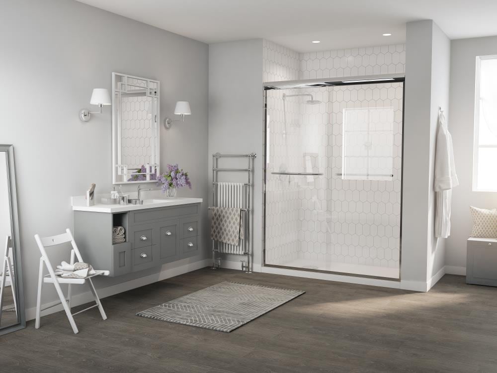 Coastal Shower Doors 2848.71B-C Paragon Chrome 48-in x 71-in Frameless Bypass Sliding Shower Door