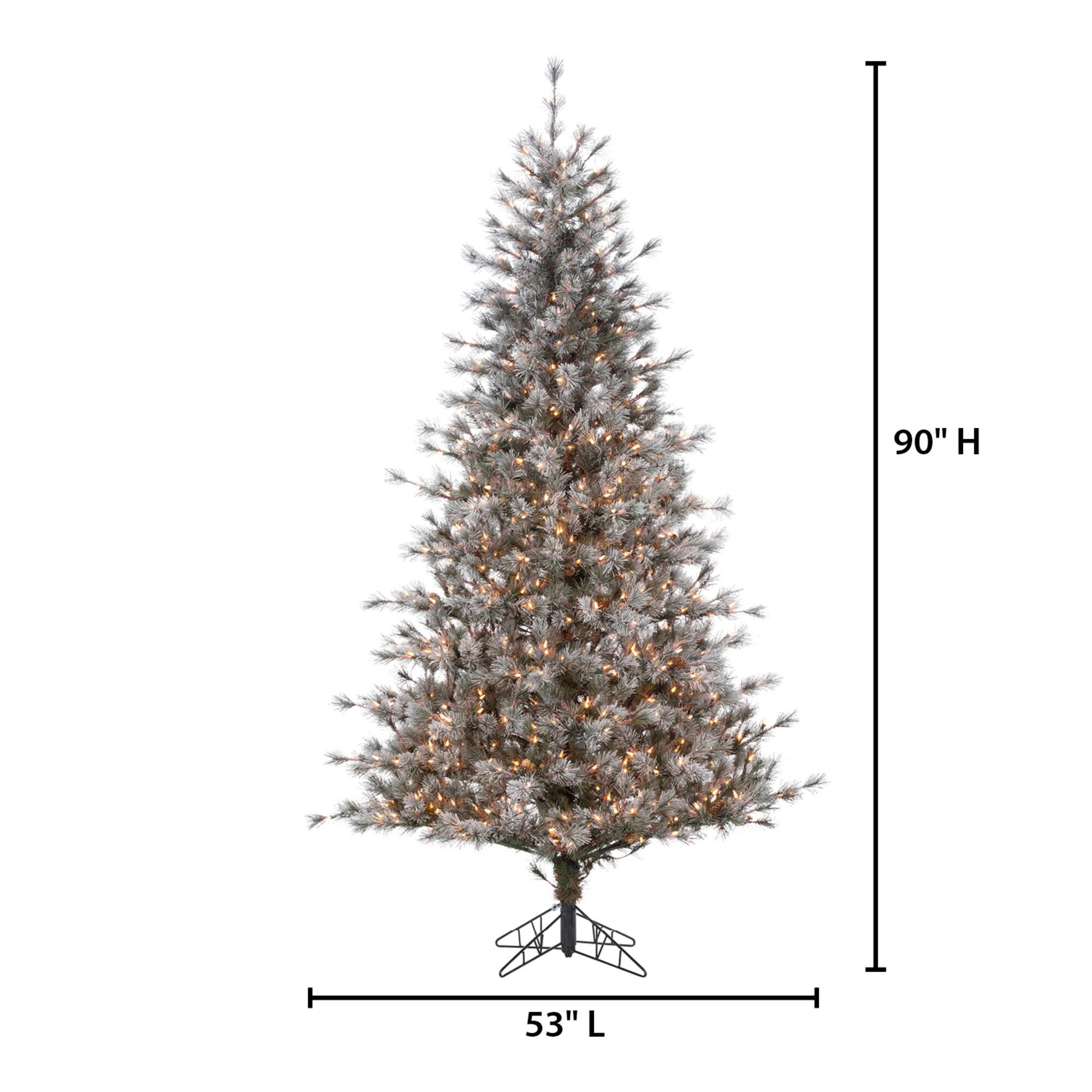 Scotch Pine 7.5' Pre-Lit Outdoor Christmas Tree with White Lights