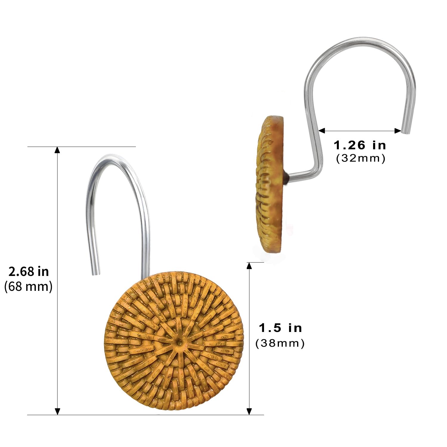 Aoibox LAB8UUKL Shower-Rings-Hooks - View #6
