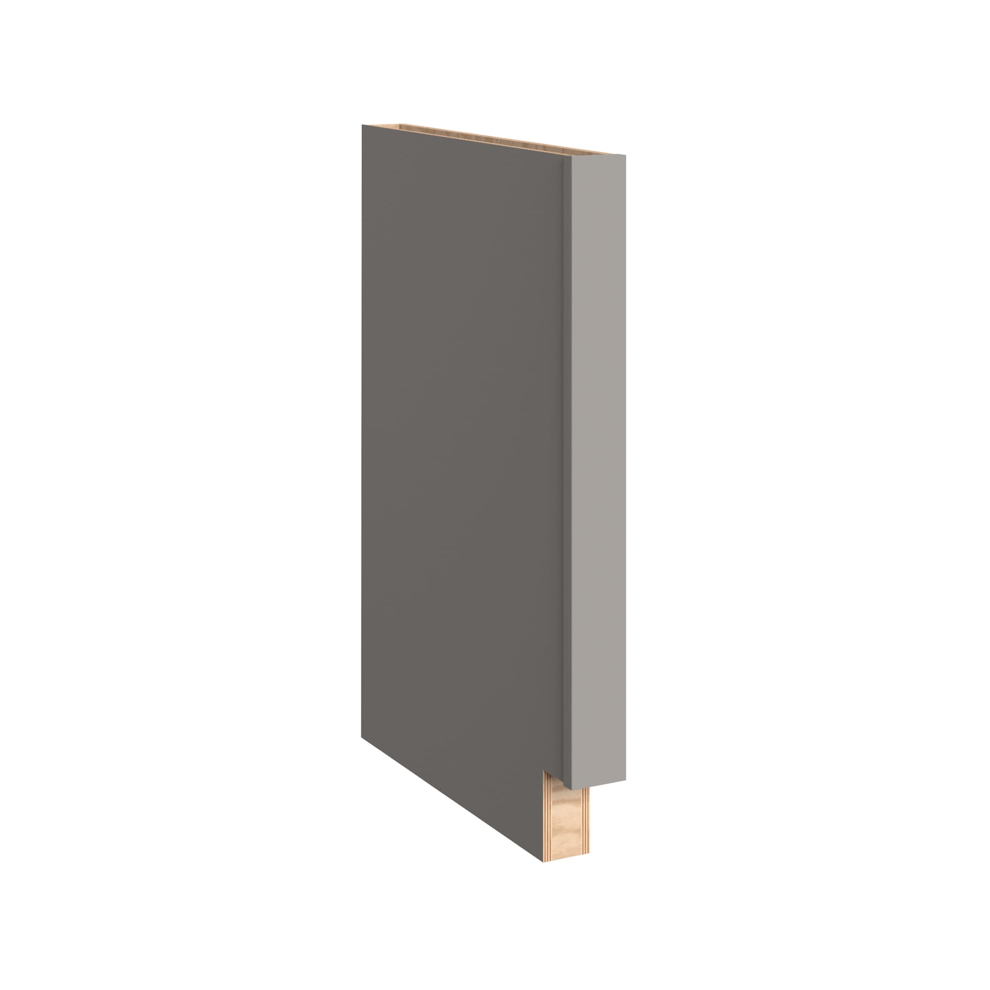 KraftMaid Momentum BB3G81 Deveron Cabinet End Panel 3-in W x 34.5-in H x 24-in D Pebble Grey Painted (Base Cabinet End Panel)