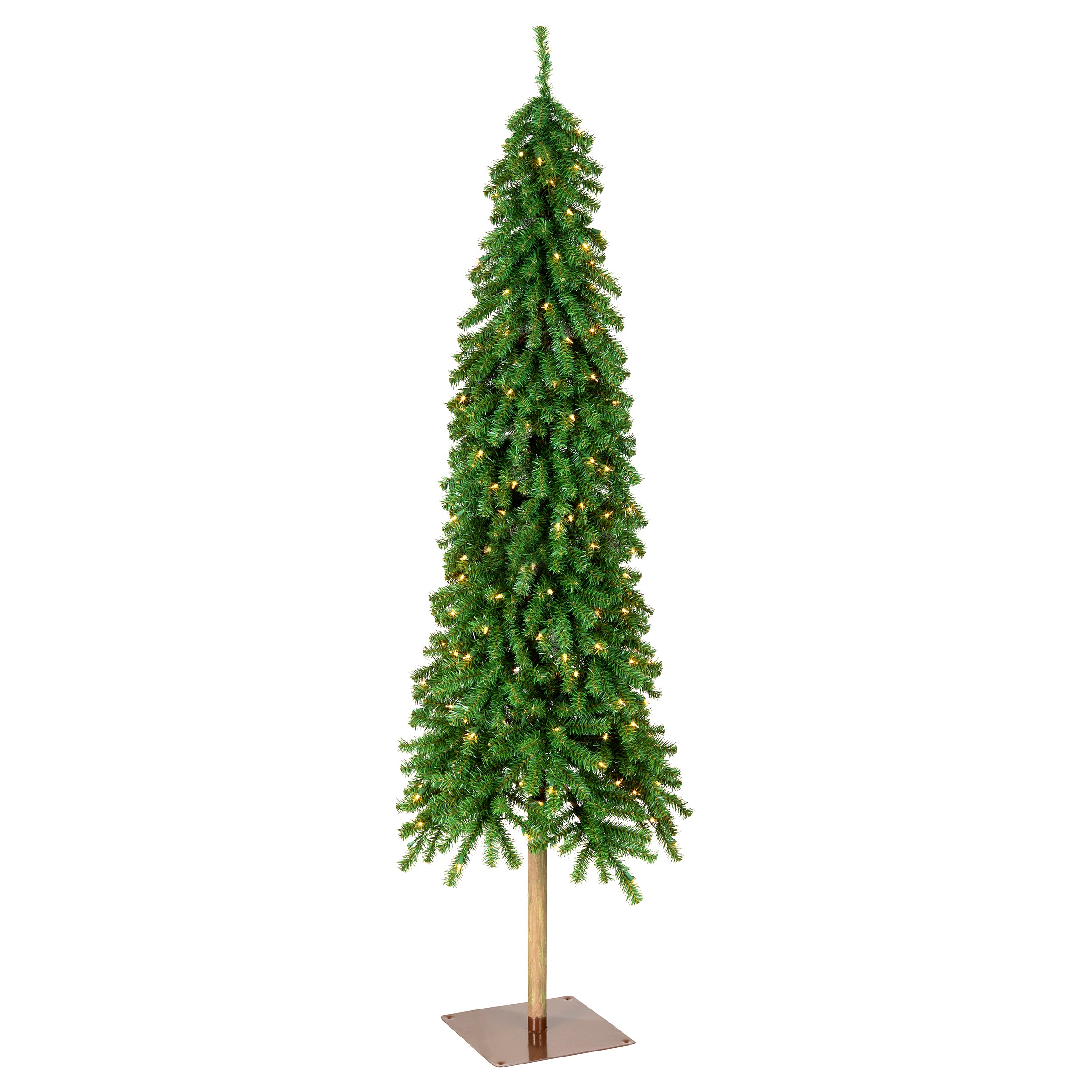 National Tree Company GAL100-307-65 6.5-ft Alpine Pre-lit Slim Artificial Christmas Tree with Clear Incandescent Lights