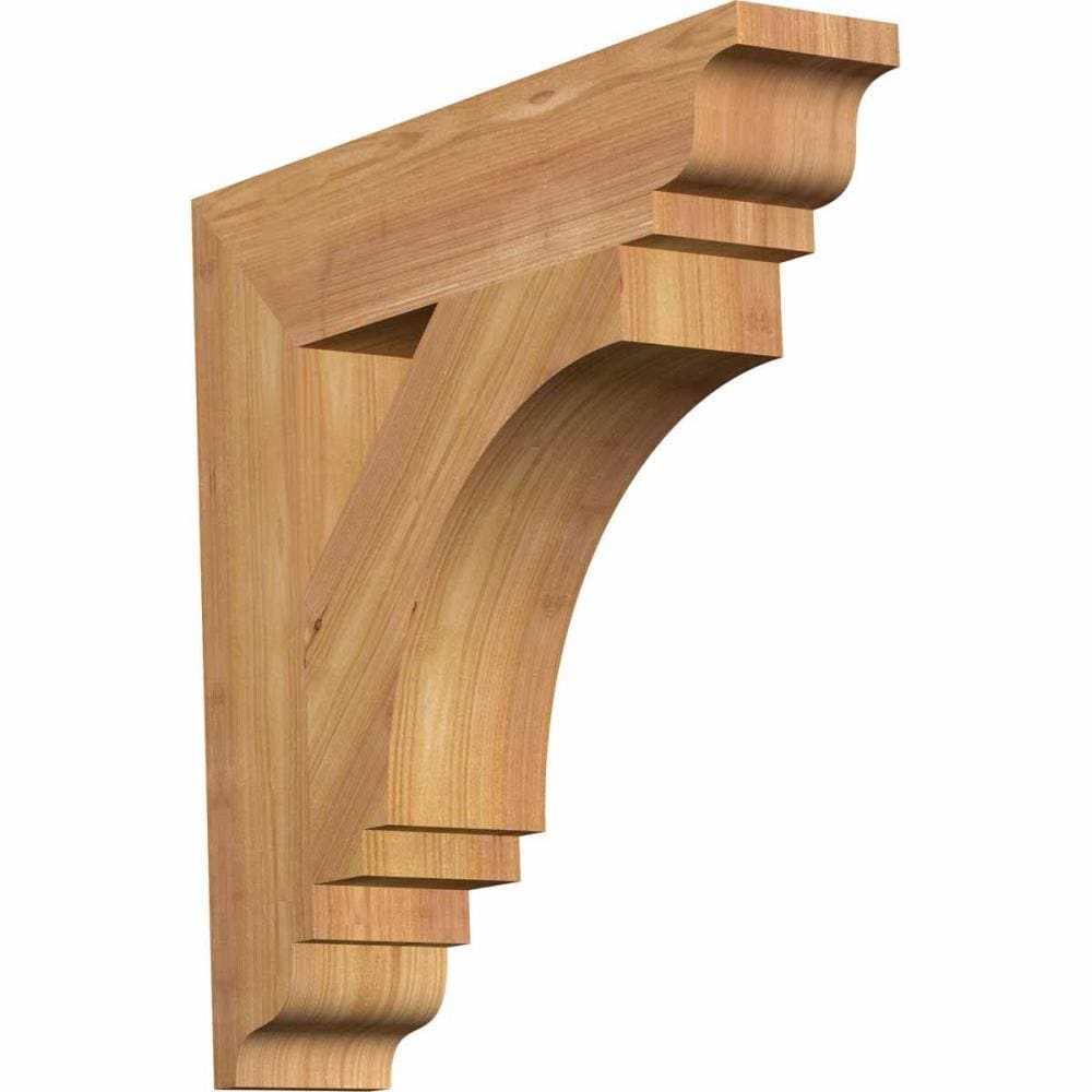 Ekena Millwork BKT04X18X18IMP01SWR Imperial traditional smooth 3-1/2-in x 18-in x 18-in Western red cedar Brown Wood Standard bracket