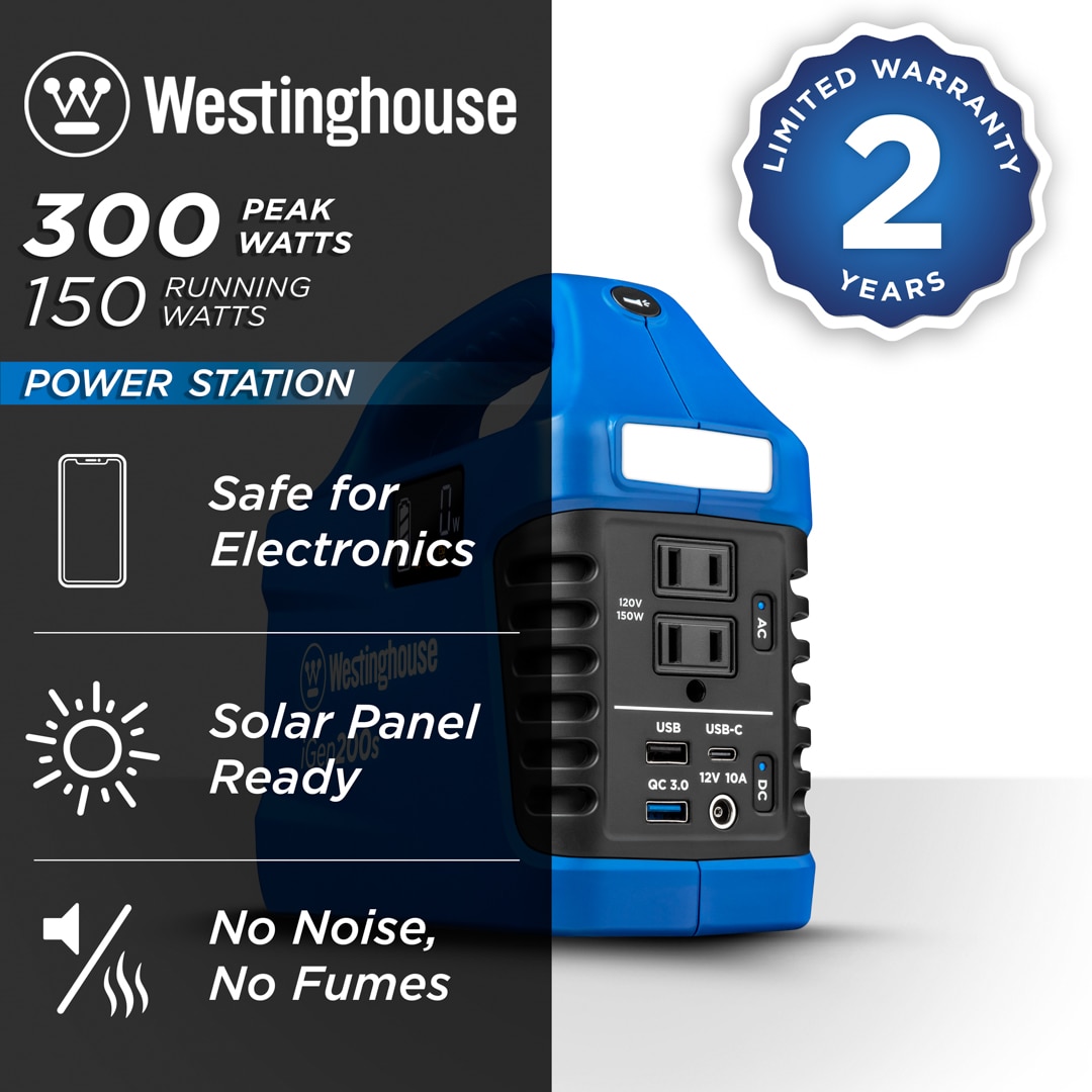 Westinghouse 150-Rated/300-Peak Watt Camping/RV Power Station 150-Watts Portable Power Station IGEN200S Sansujyuku sansujyuku.com