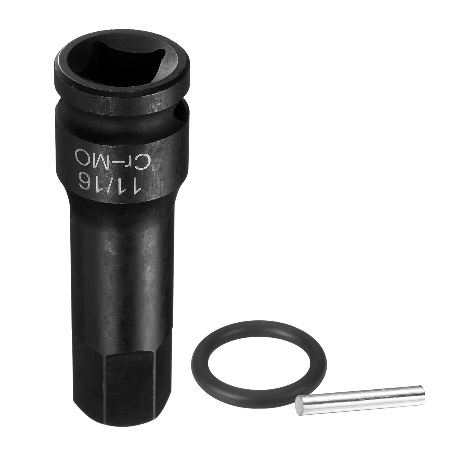 Harfington 1/2 Inch Drive Impact Hex Bit Socket 11/16 Inch SAE CR-MO Steel 6-Point Sockets with Cotter Pin for Power Drill Drivers Adapter #S26031801UX5559