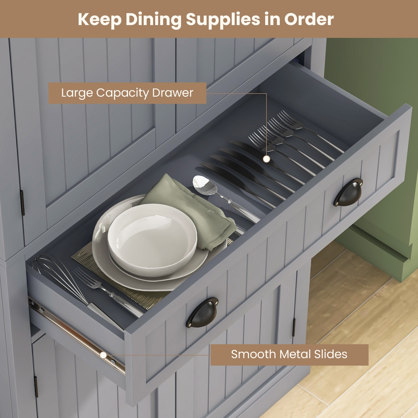 Slickblue D-CO-RG34836WH Cabinets-Kitchen - View #4