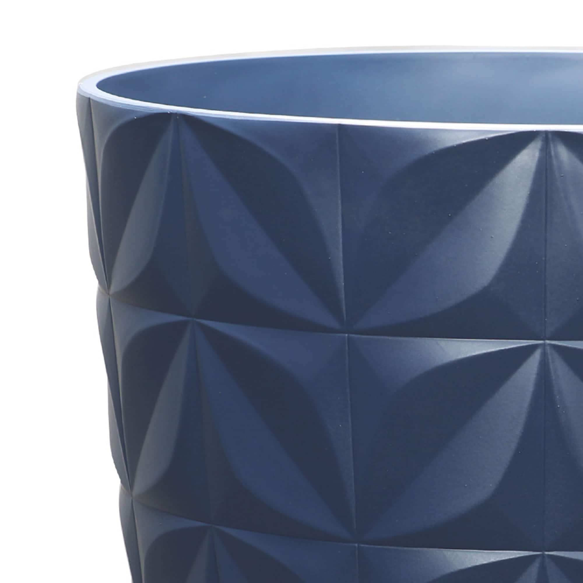 allen + roth Cone 15.16-in W x 19.76-in H Blue Resin Contemporary ...