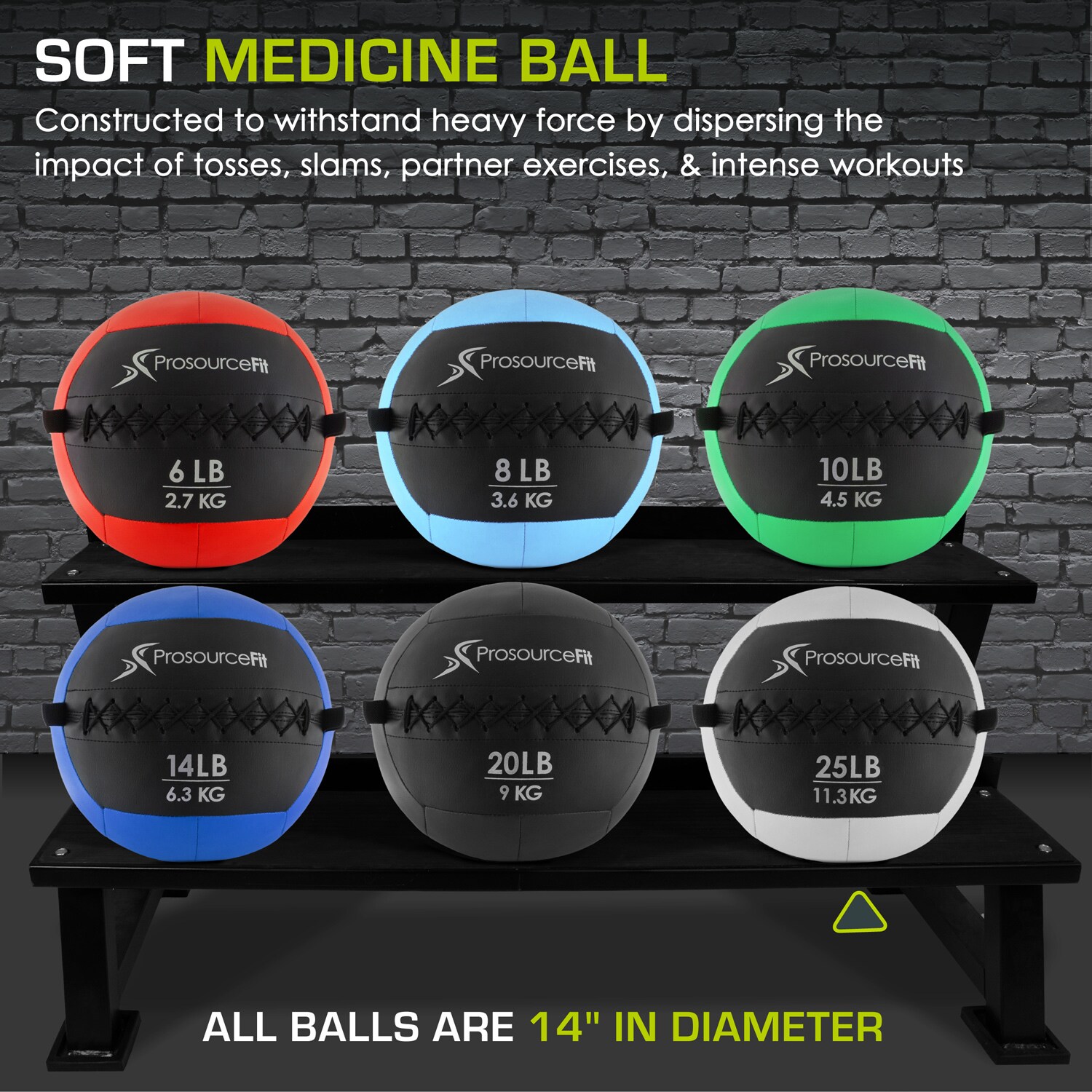 ProsourceFit PS-2215-MWB-25 Medicine-Balls - View #2