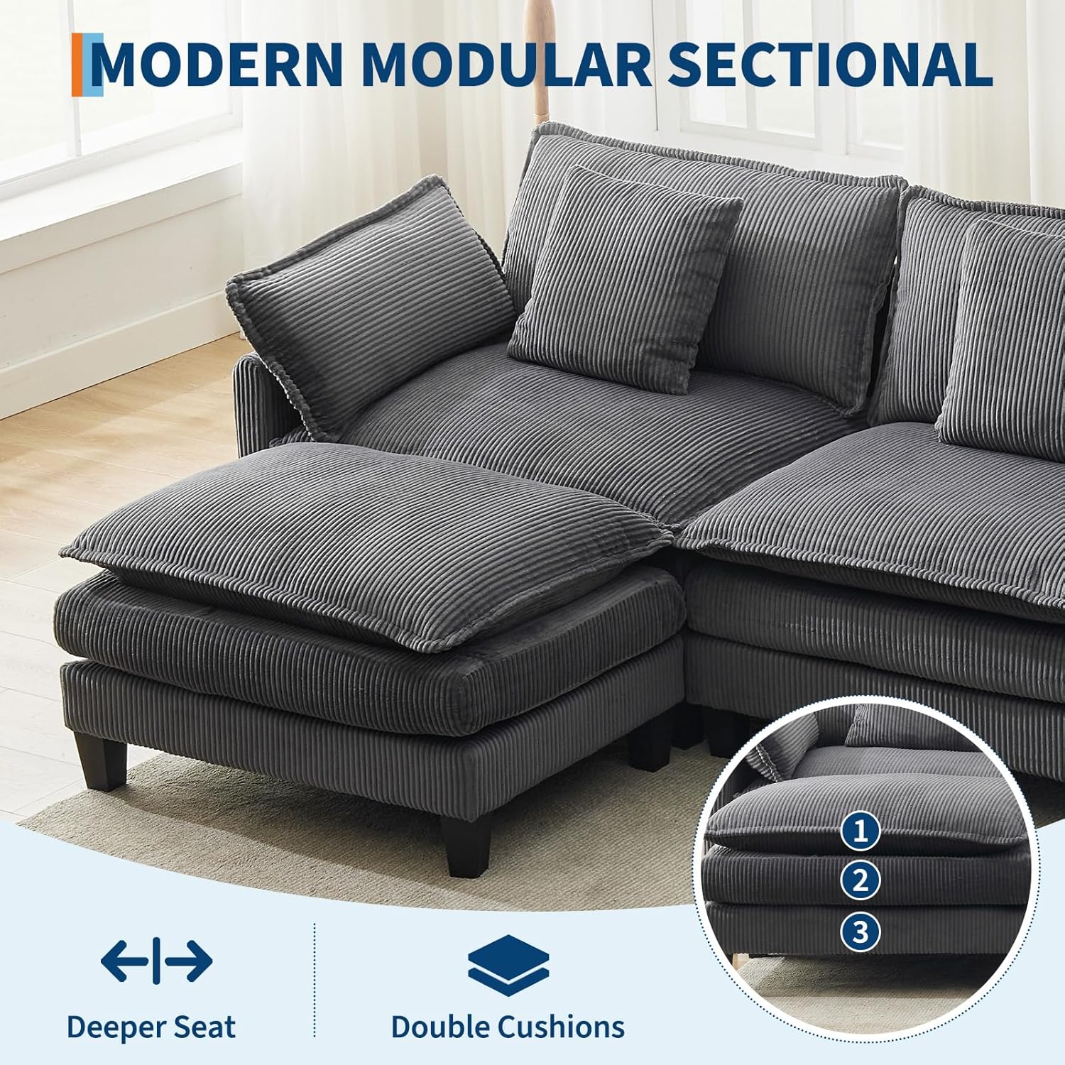 Garvee CJH-VNN-334DTFPD Sofas-Loveseats - View #3