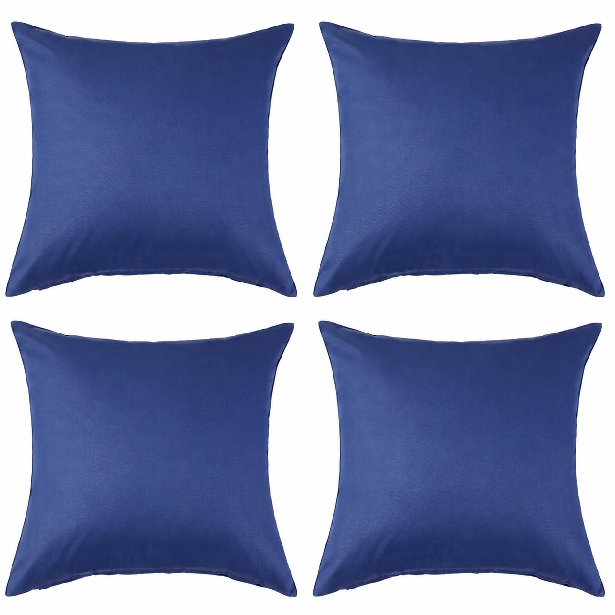 Afoxsos  Pack of 4 Outdoor Waterproof Pillow Covers 18x18 Inch Navy Blue Decorative Cushion Cases for Patio Garden Couch Bed Hidden Zipper
