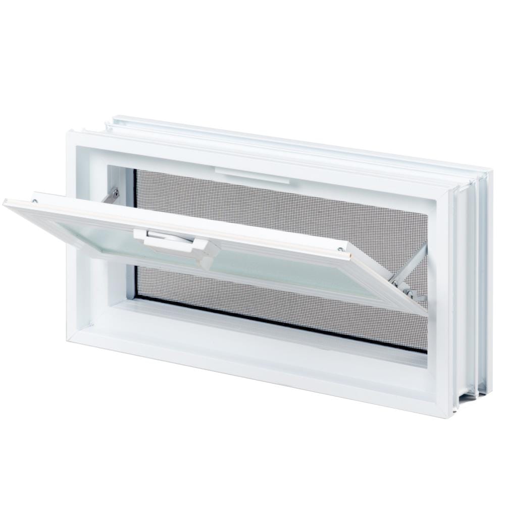 Redi2set Wavy Glass 31 In X 11 12 In Frameless Replacement Vented Glass Block Window In The 6238