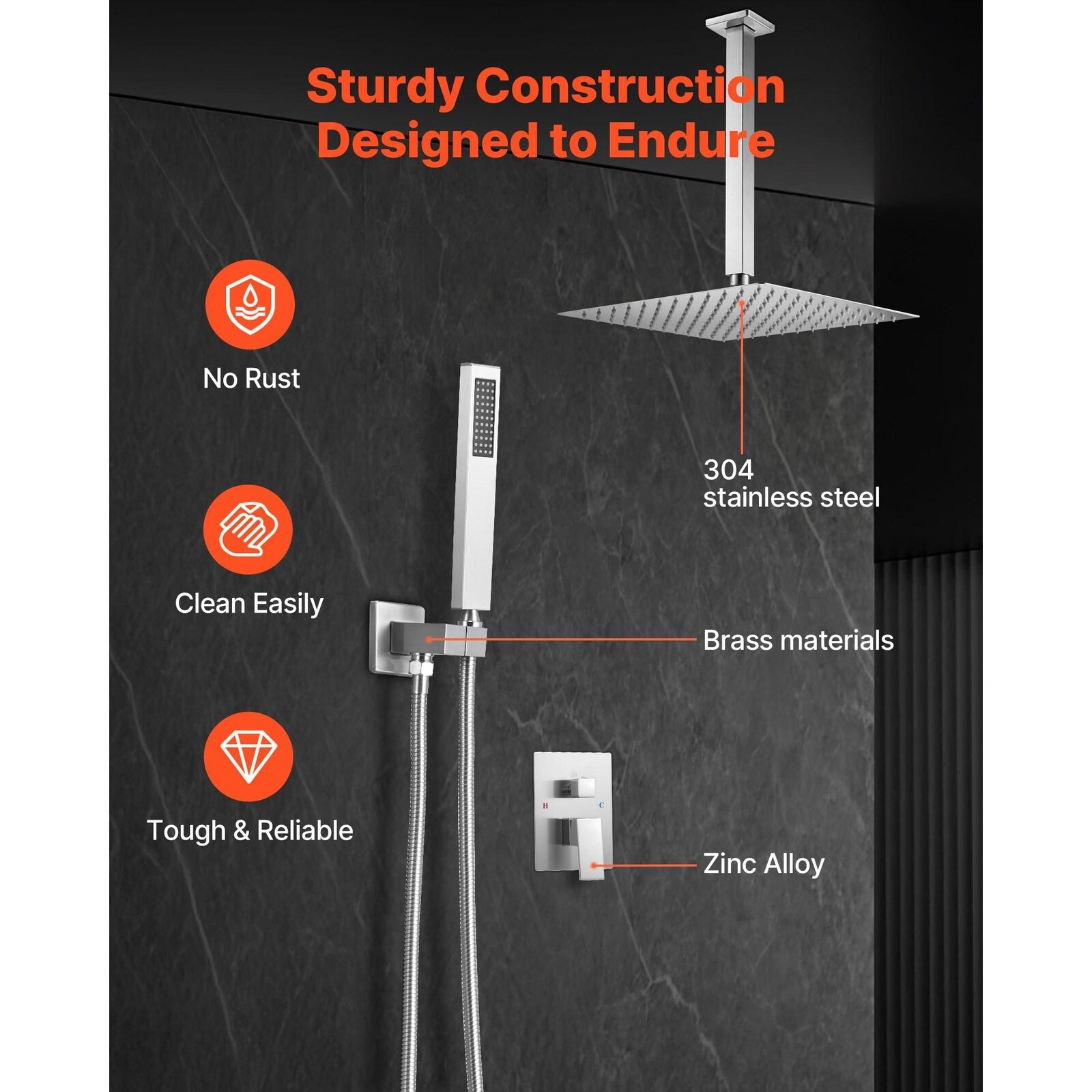 Mecale YAS-2FA7II Showerhead-Bar-Panels - View #8