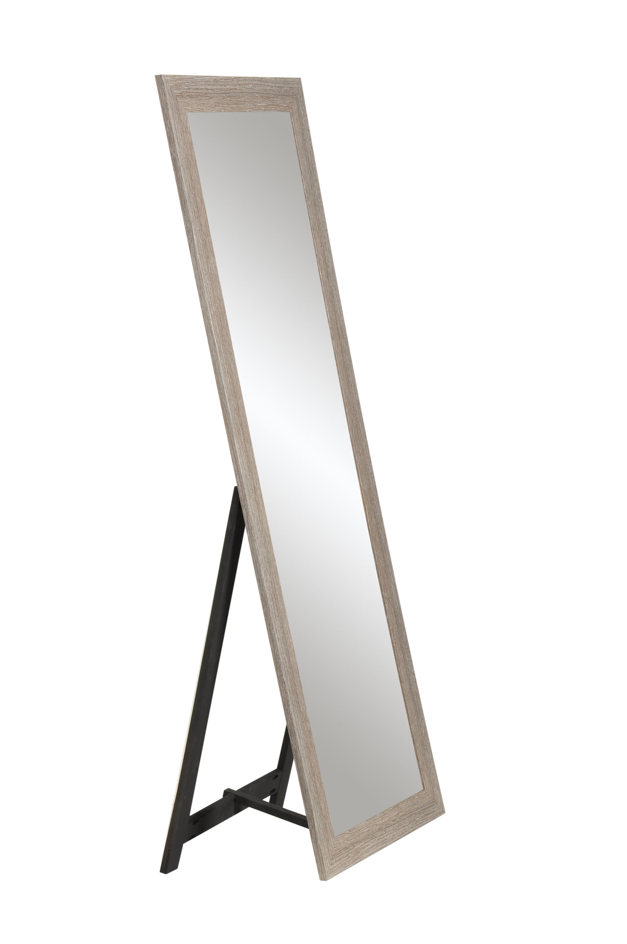 BrandtWorks BM0036THINSA 21.5-Inches W x 71.0-Inches H Rectangle Pale Grain Framed Full Length Floor Mirror