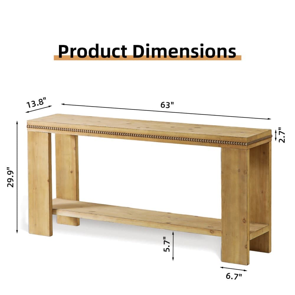 Coolbibila EZRA-CONSOLE-NATURAL Console-Sofa-Tables - View #3