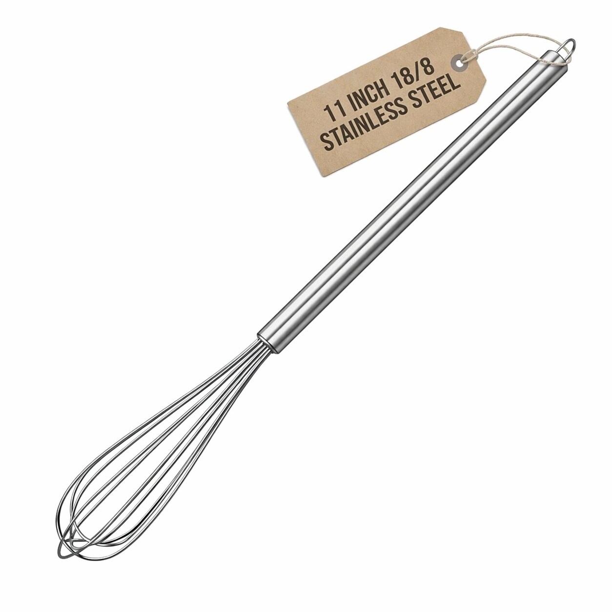 Aoibox  11 Inch Slim French Whisk 18 8 Stainless Steel Narrow Wire Whip for Mason Jars Coffee Cocktails Eggs