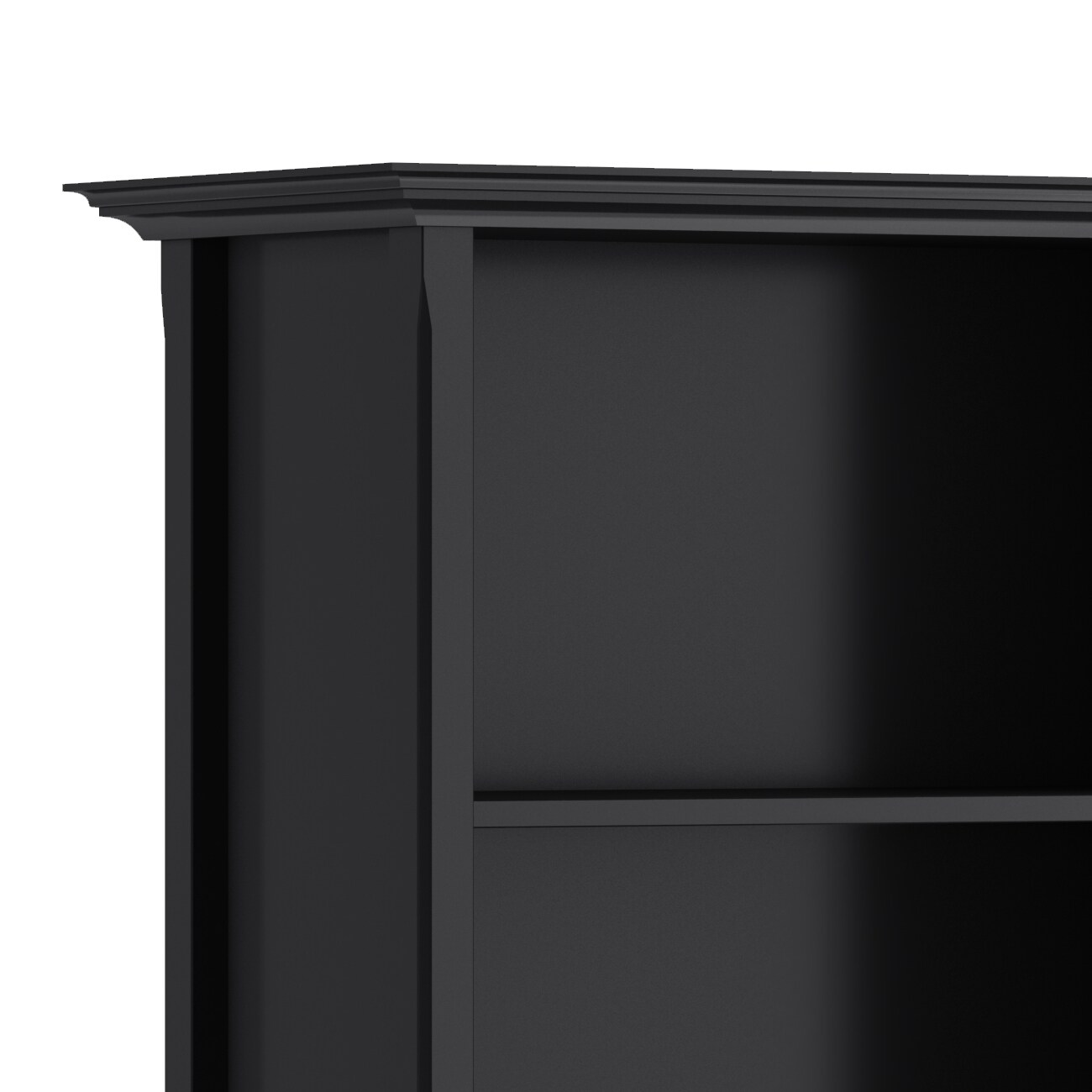 Amherst Adjustable 70'' Solid Wood 5-Shelf Bookcase in Black
