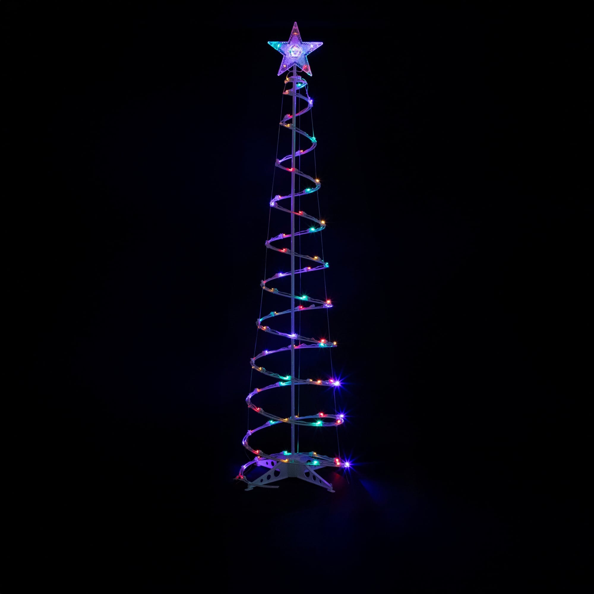 Northlight LED Lighted Spiral Outdoor Christmas Tree - 6 feet - Multi-Color Lights
