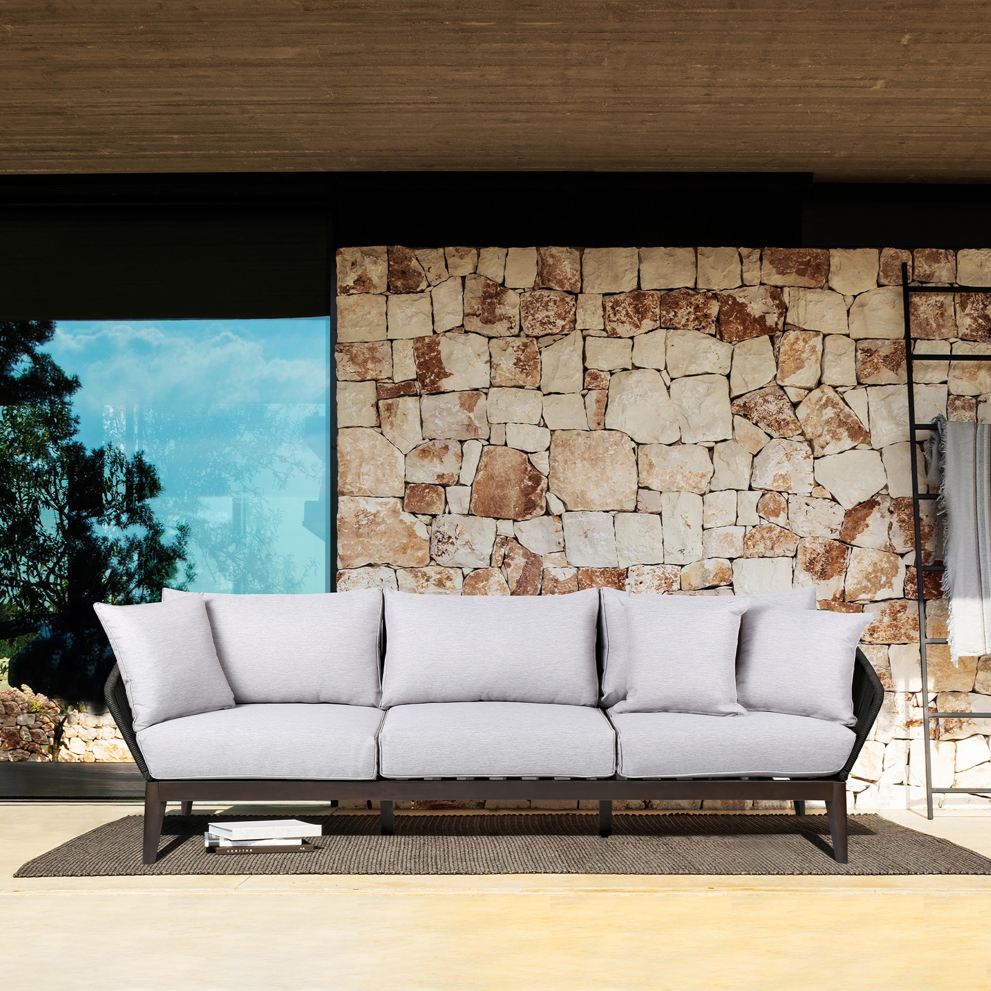 Armen Living LCATSOWDDK Patio-Sofas-Daybeds - View #6